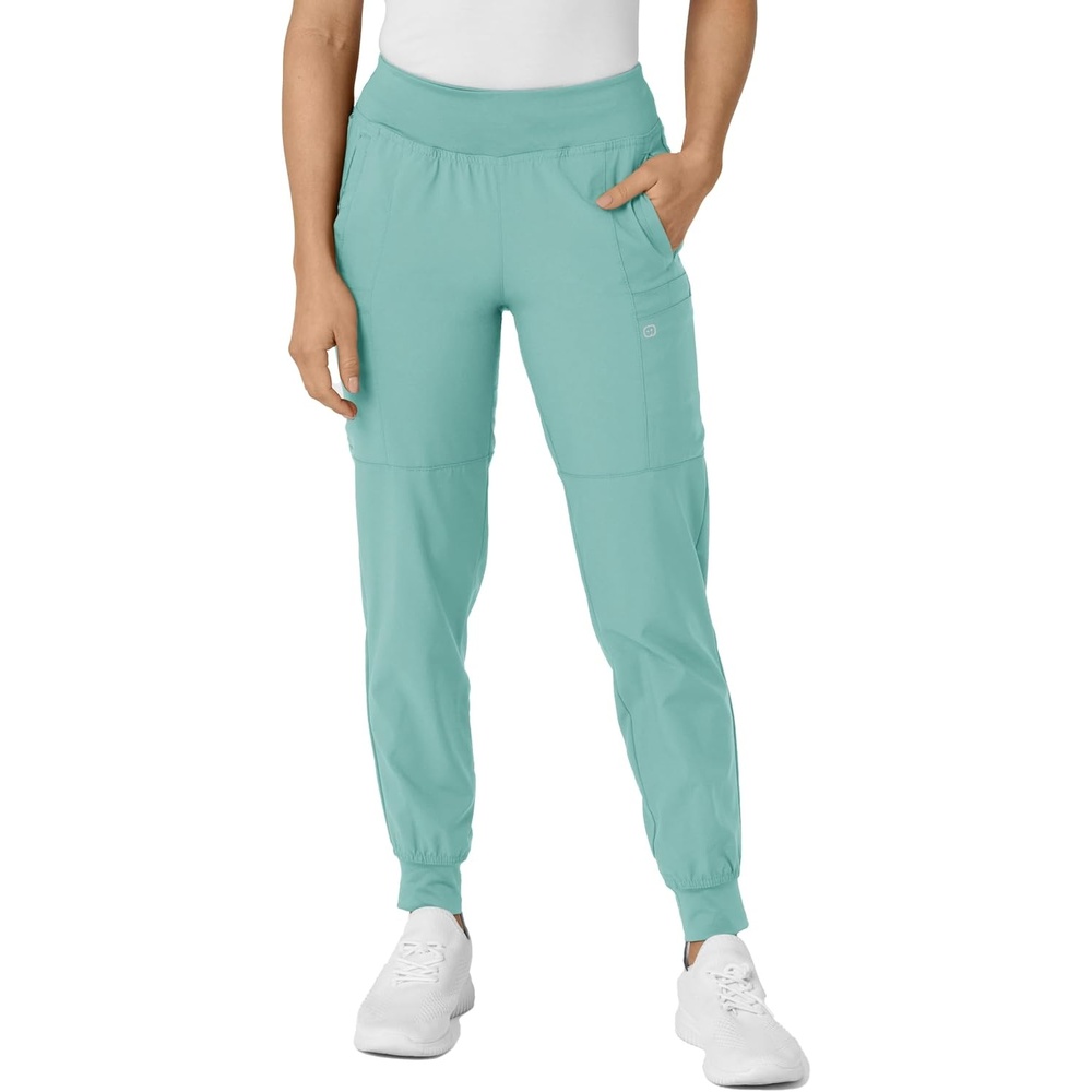 Wink W123 Women’s Comfort Waist Cargo Jogger Scrub Pant(Turquoise)
