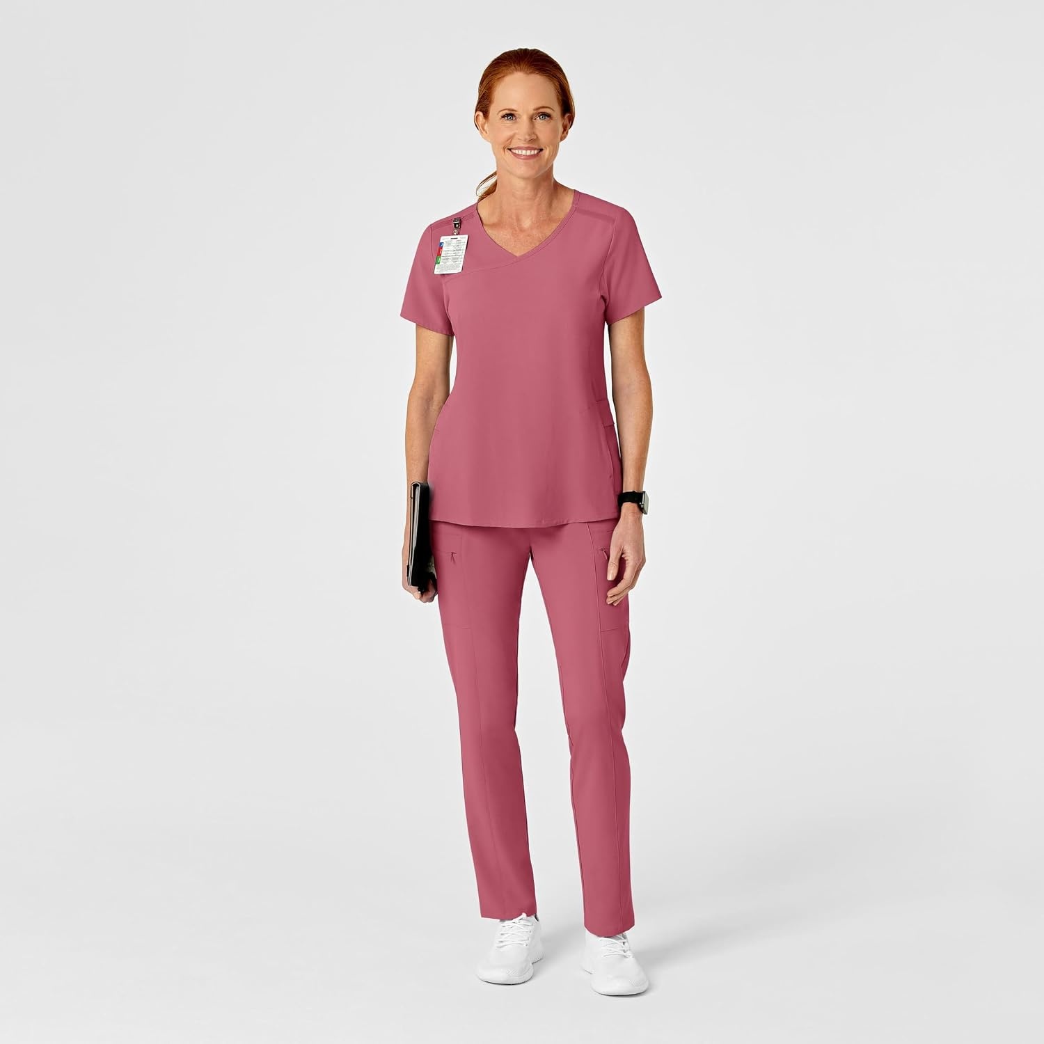 Wink Women’s Women’s High Waist Slim Leg Pant(Rosebud)