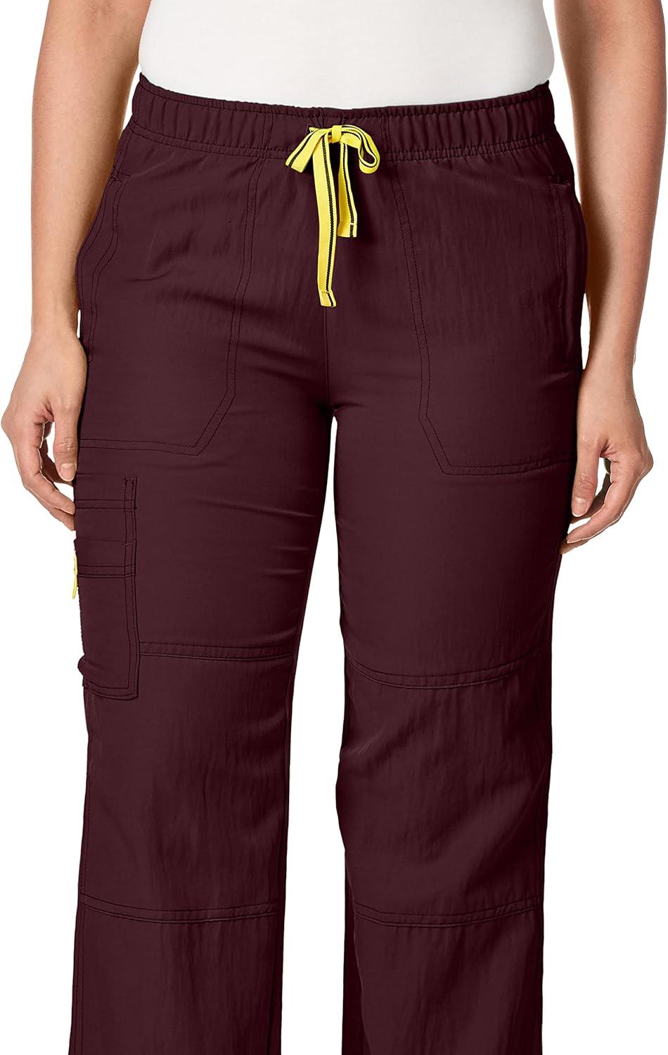 WonderWink Womens Four Stretch Cargo Scrub Pant(Cocoa)