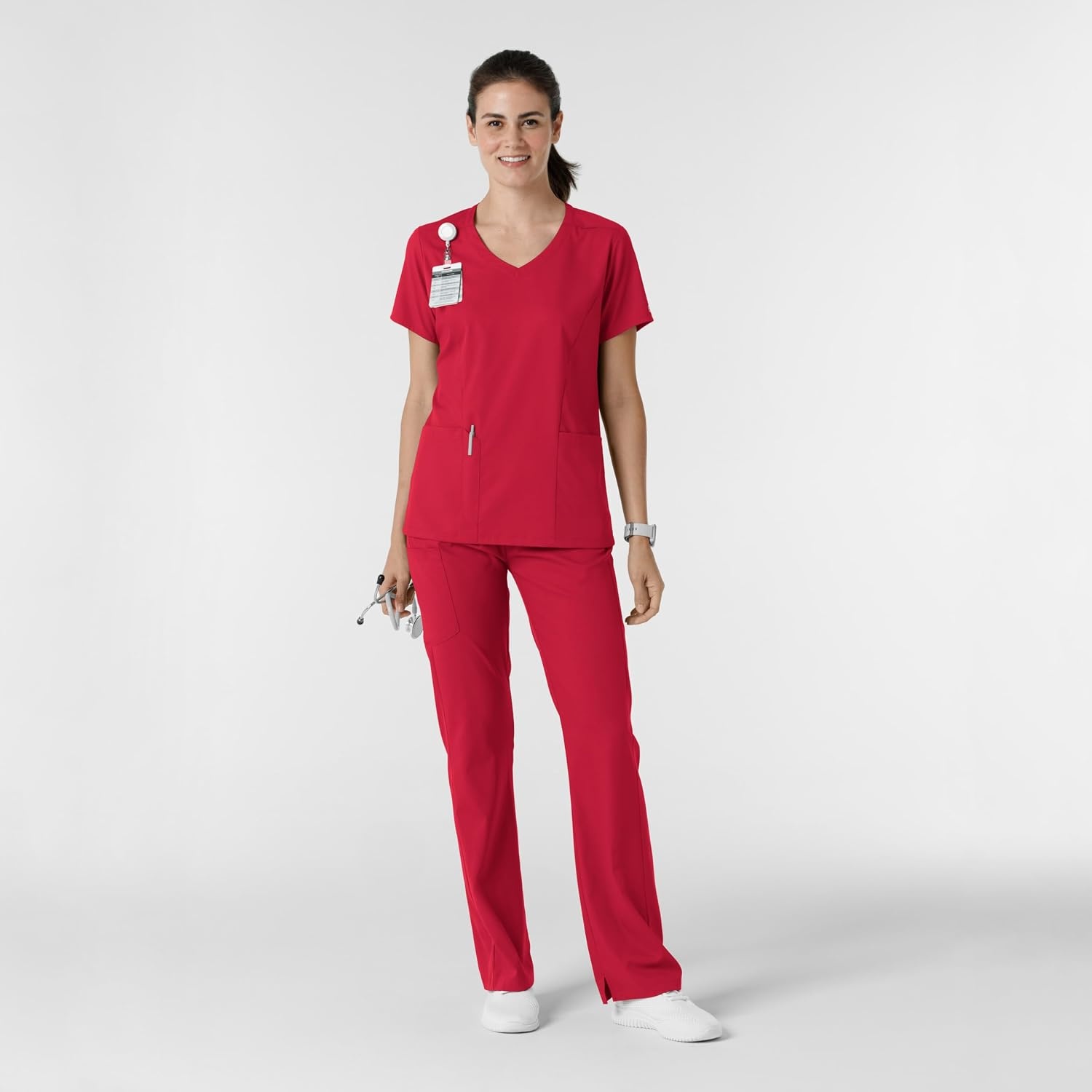 Wink Women’s Women’s Bootcut Scrub Pant(Red)