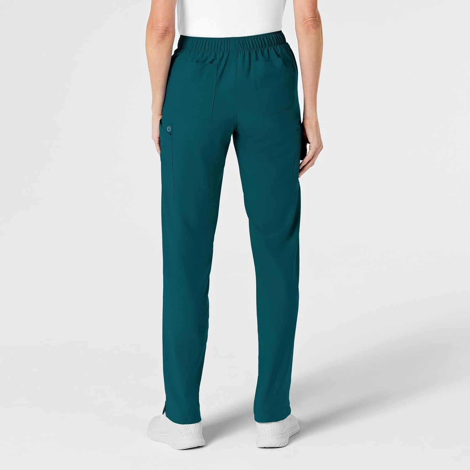 Wink W123 Women’s Flat Front Cargo Scrub Pant(Caribbean Blue)