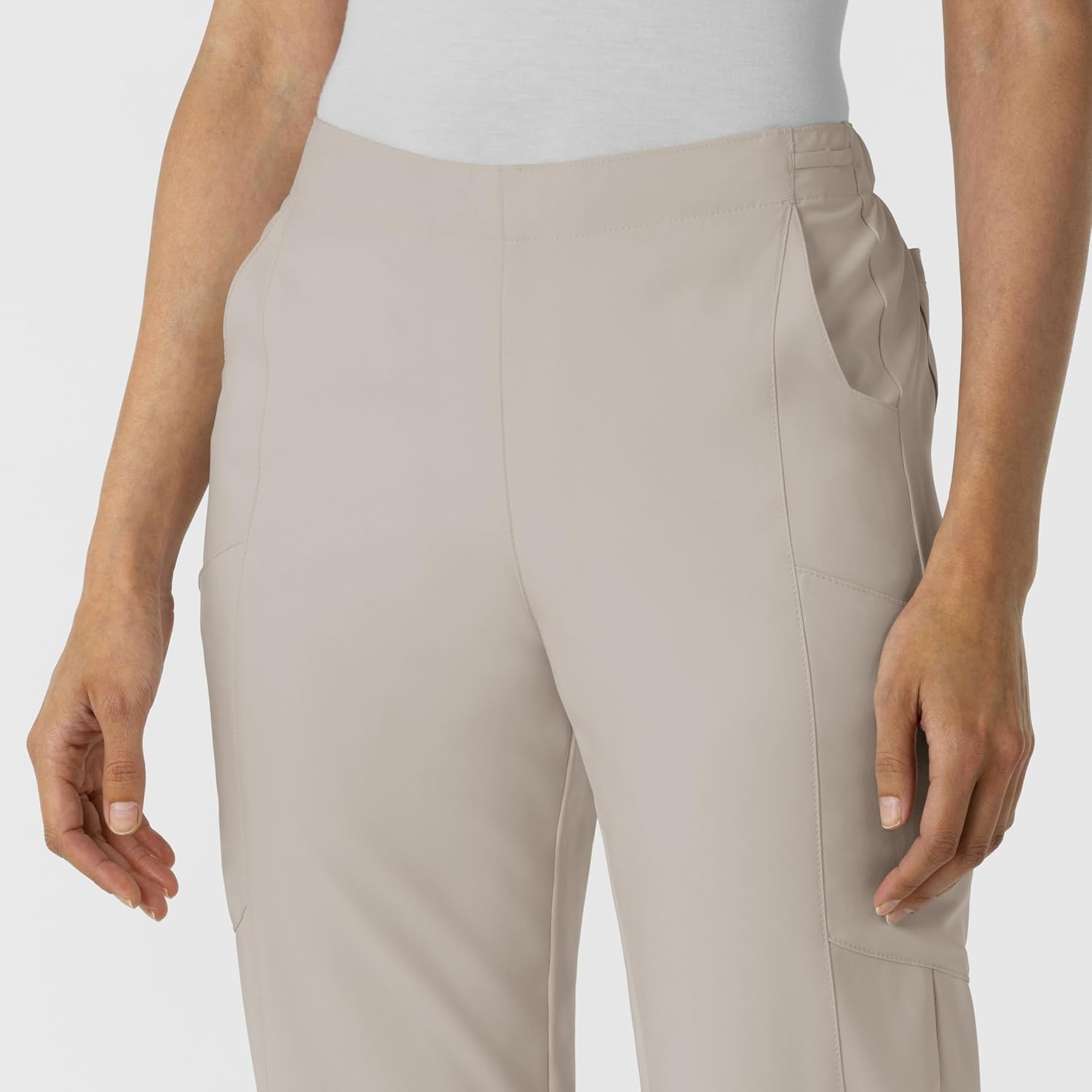 Wink W123 Women’s Flat Front Cargo Scrub Pant(Cloud)