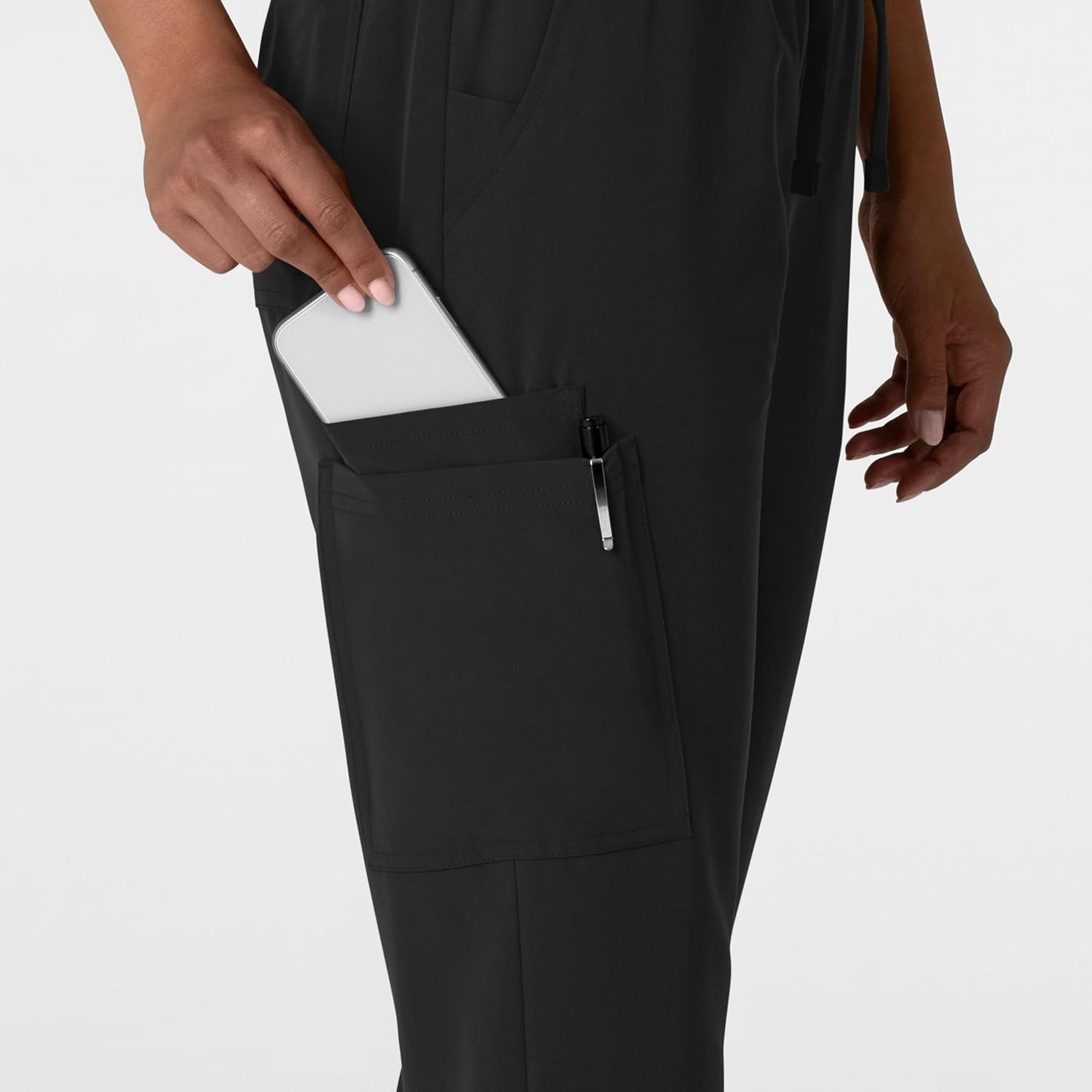 Wink Women’s Women’s Jogger Utility Scrub Pant(Black)