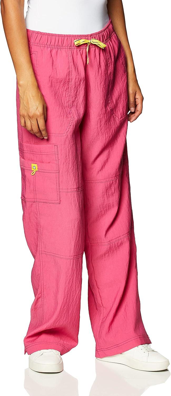WonderWink Womens Four Stretch Cargo Scrub Pant(Very Berry)