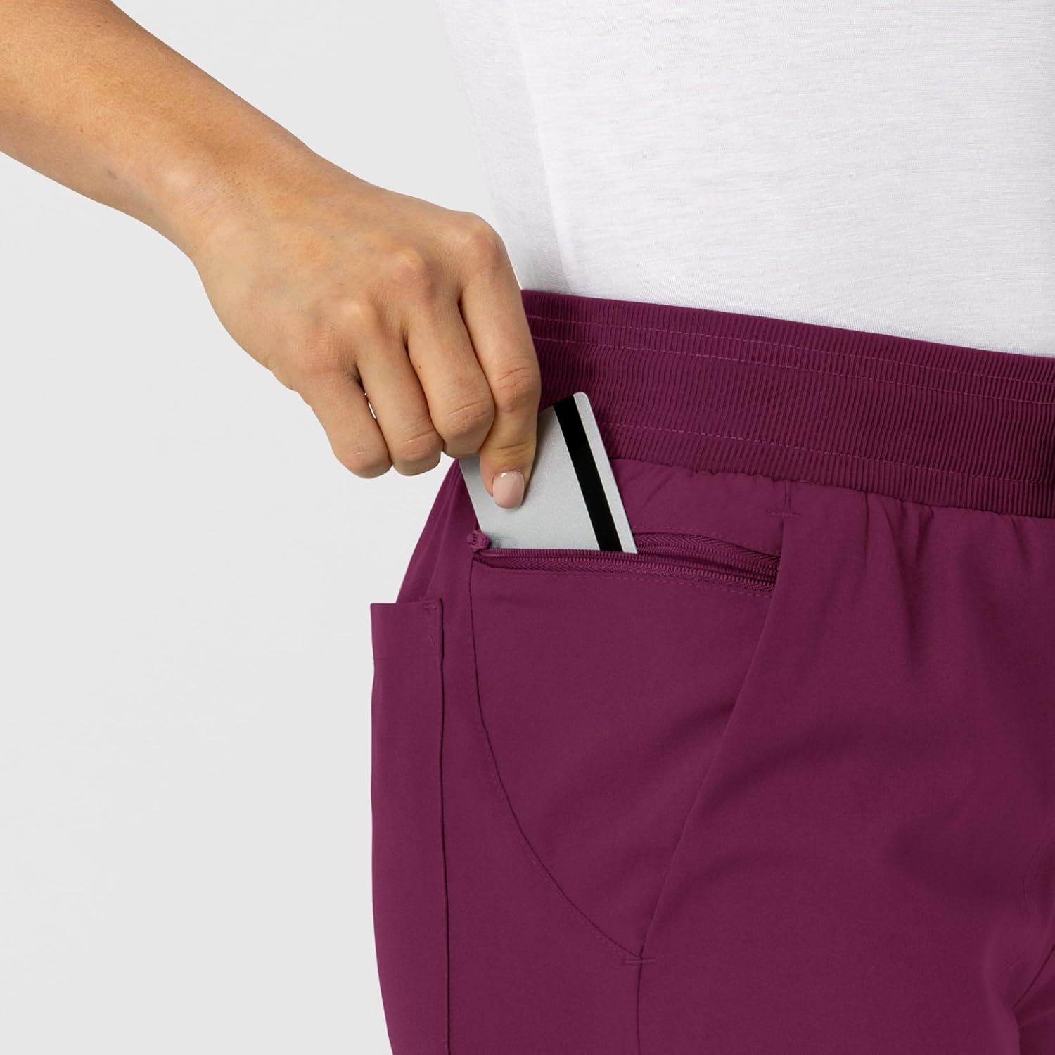 Wink W123 Women’s Flex-n-Reach Track Scrub Pant(Wine)