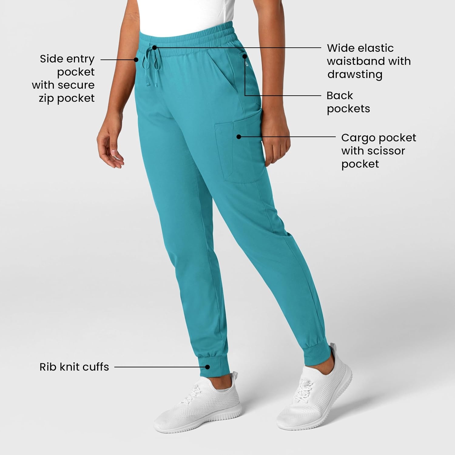 Wink Renew Women’s Jogger Scrub Pant(Teal)
