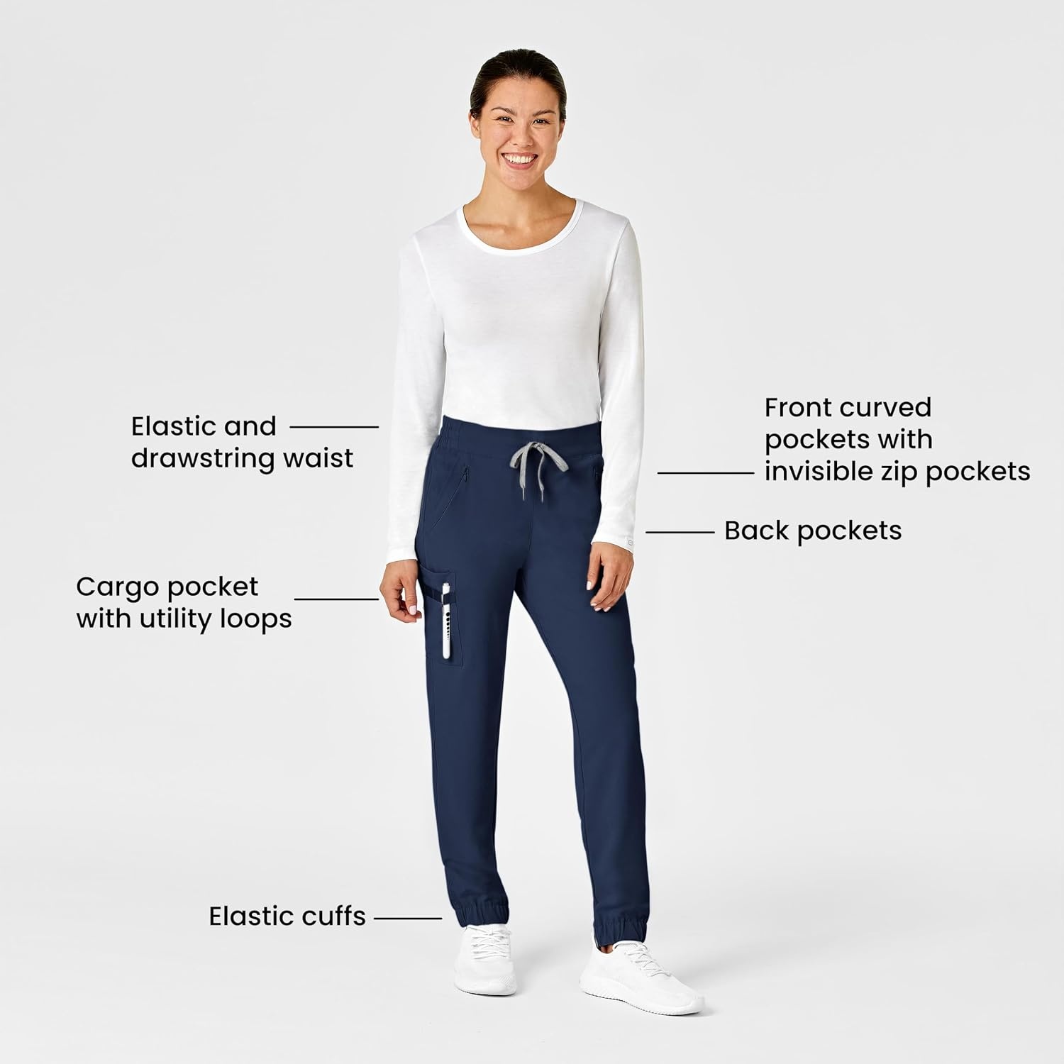 Wink Renew Women’s Jogger Scrub Pant(Navy)