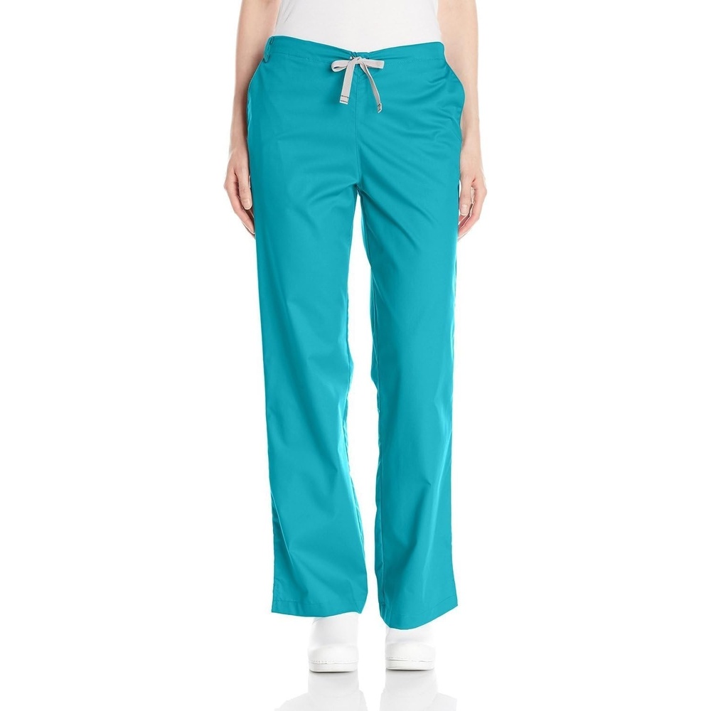Wink WonderWORK Women’s Flare Leg Scrub Pant, Teal Blue, S