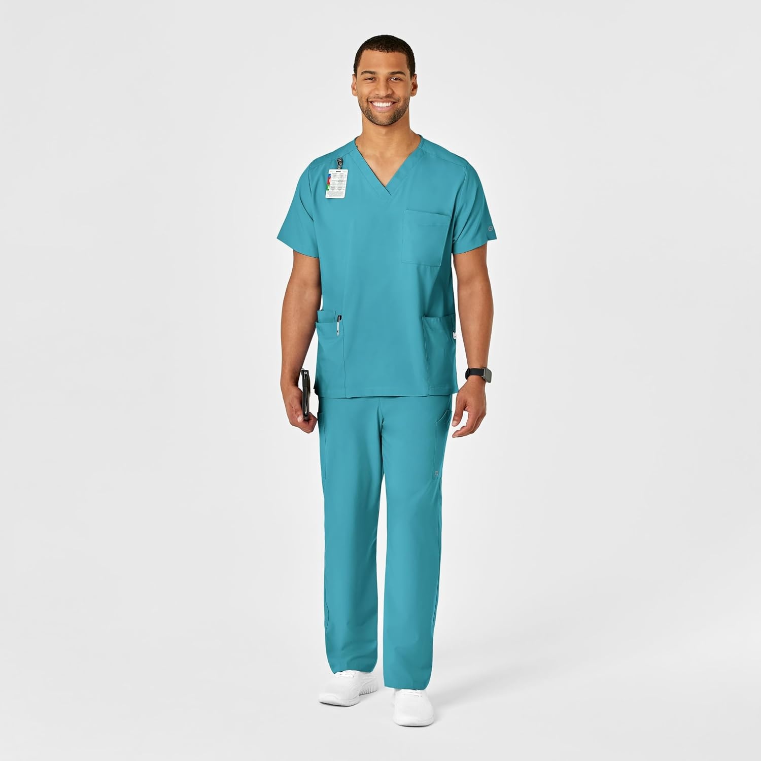 Wink W123 Unisex Multi-Cargo Scrub Pant(Teal Blue)