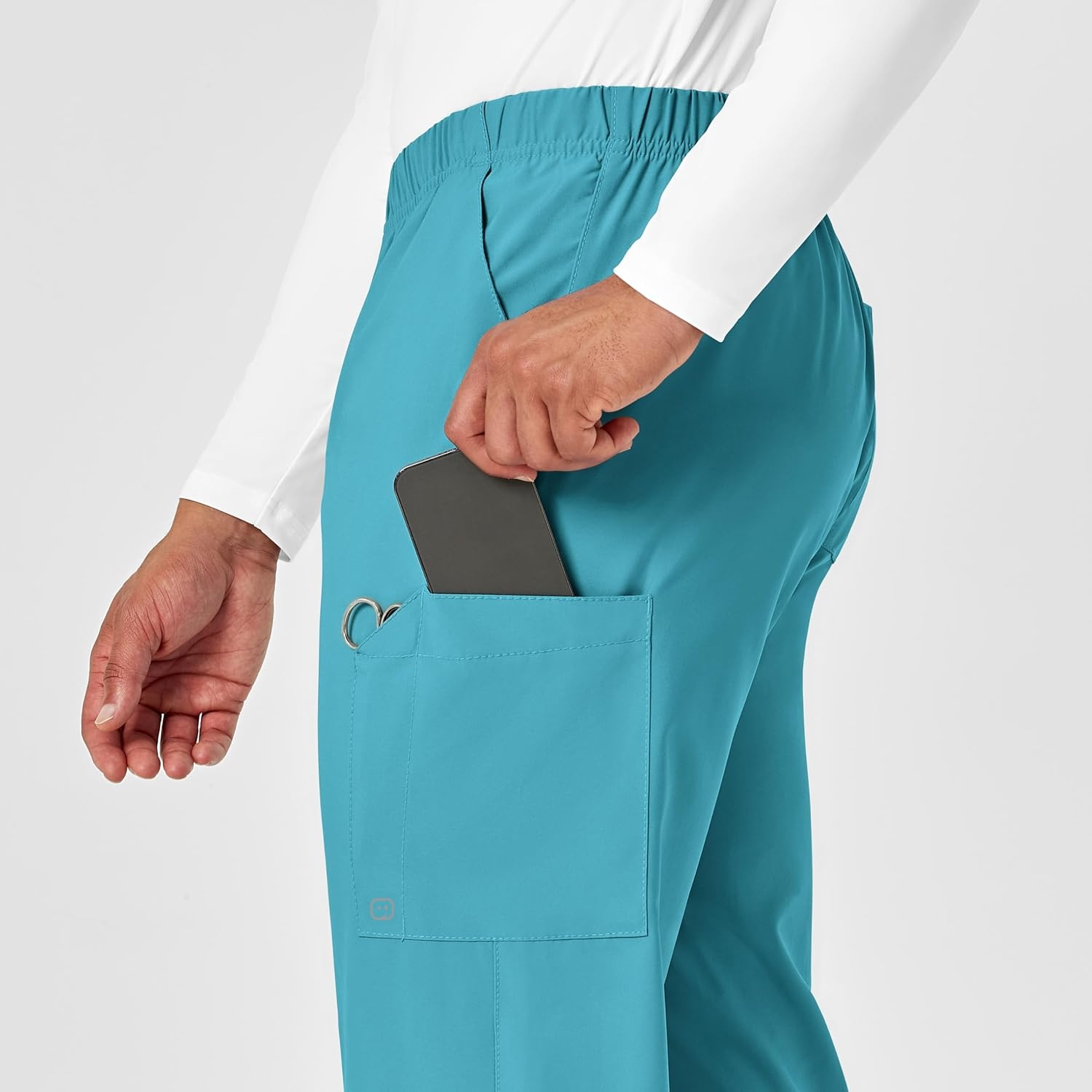 Wink W123 Unisex Multi-Cargo Scrub Pant(Teal Blue)
