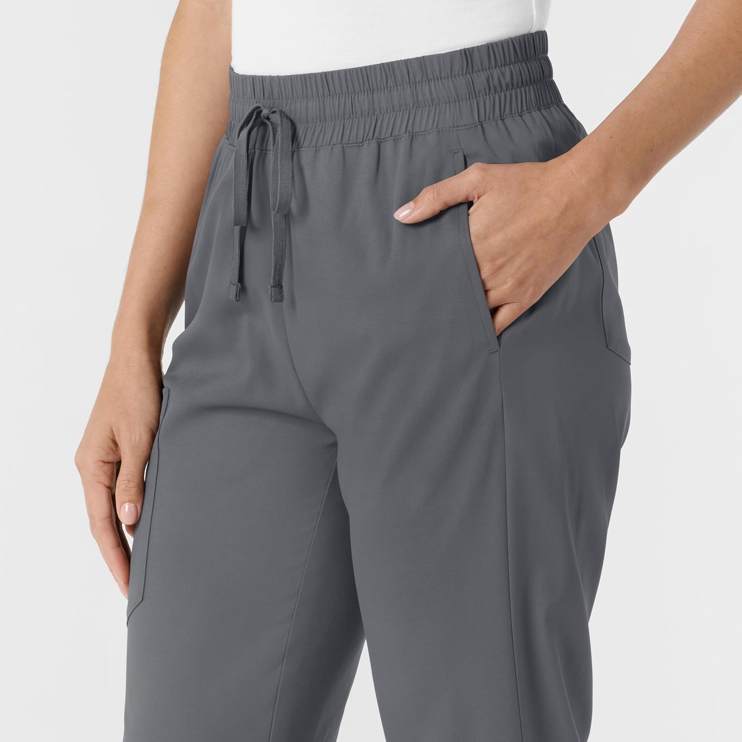 WINK Scrubs for Women, Boundless, Bootcut Pants with Drawstring and 6 Pockets(Pewter)