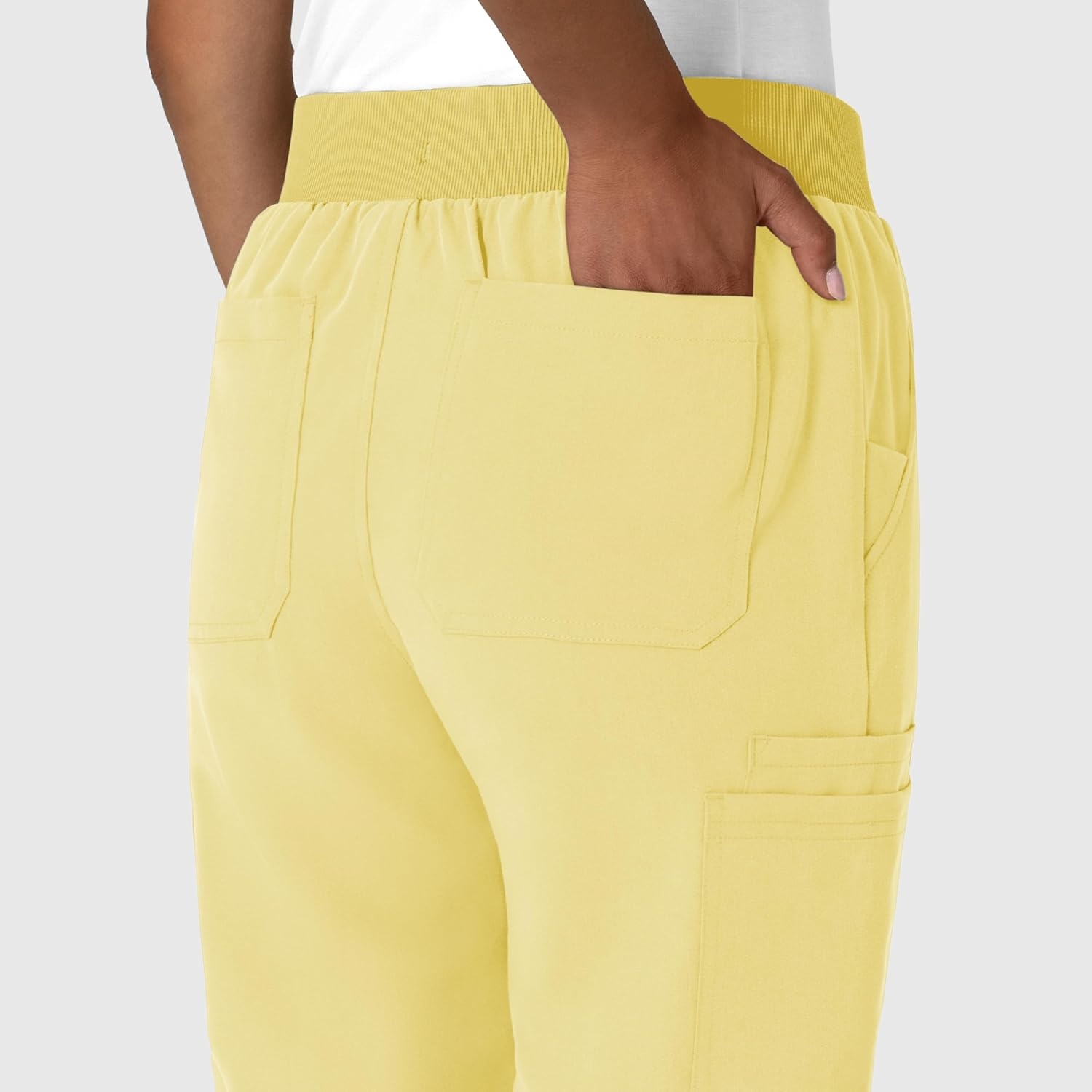 Wink Women’s Women’s Jogger Utility Scrub Pant(Sunshine Yellow)
