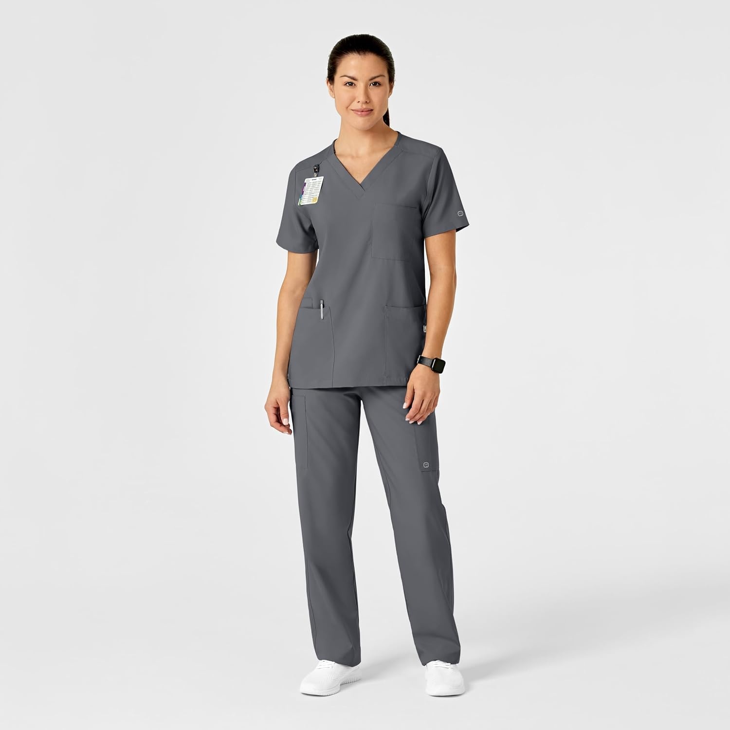 Wink W123 Unisex Multi-Cargo Scrub Pant(Pewter)