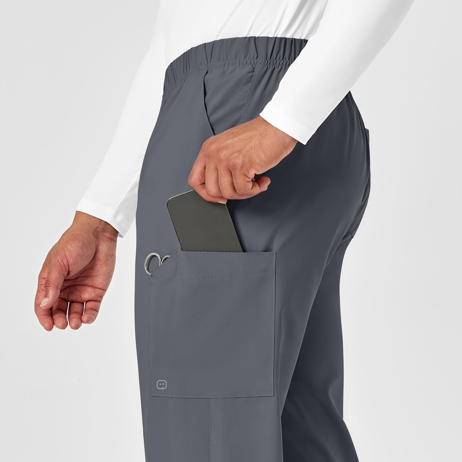Wink W123 Unisex Multi-Cargo Scrub Pant(Pewter)