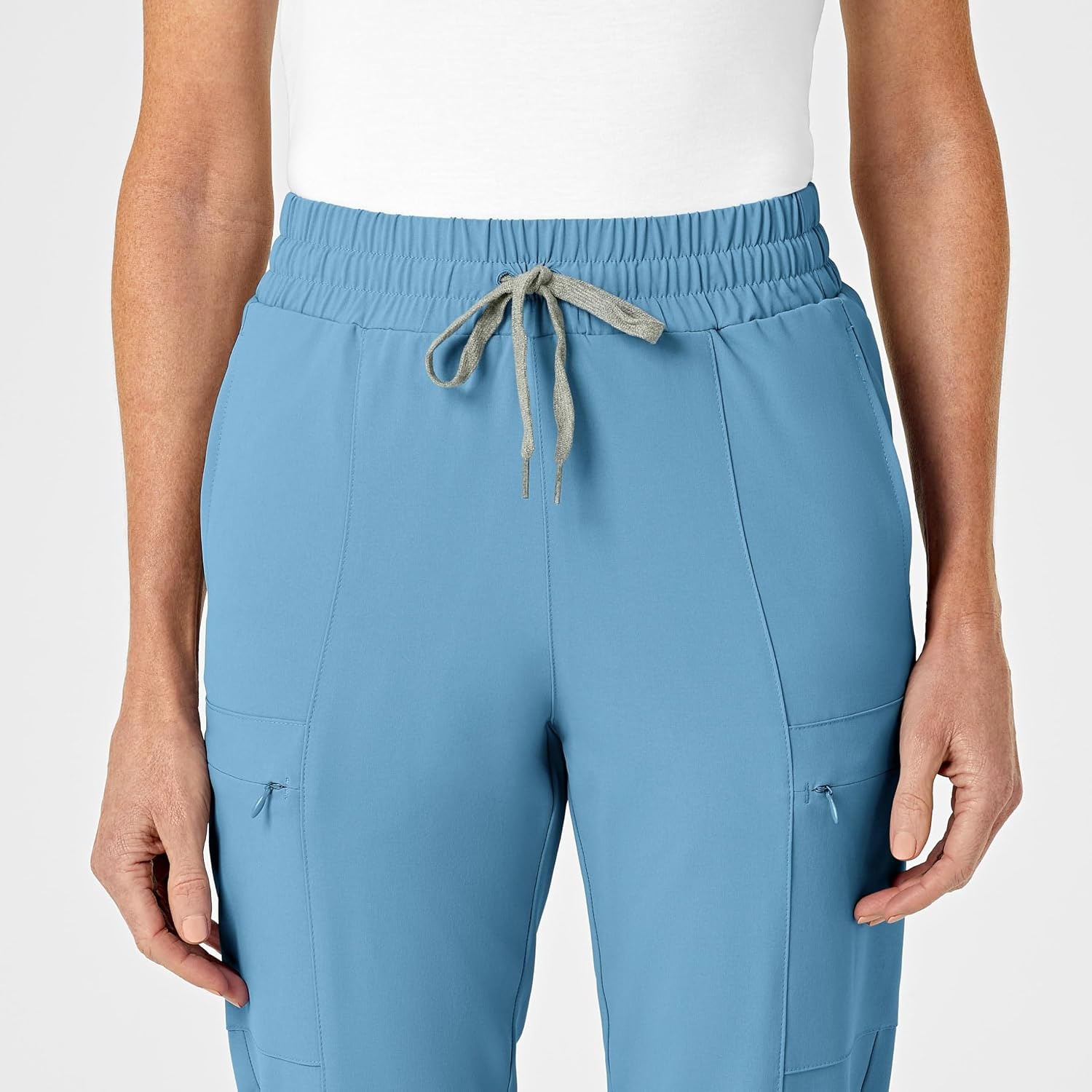Wink Renew Women’s High Waist Slim Leg Scrub Pant(Bay Blue)