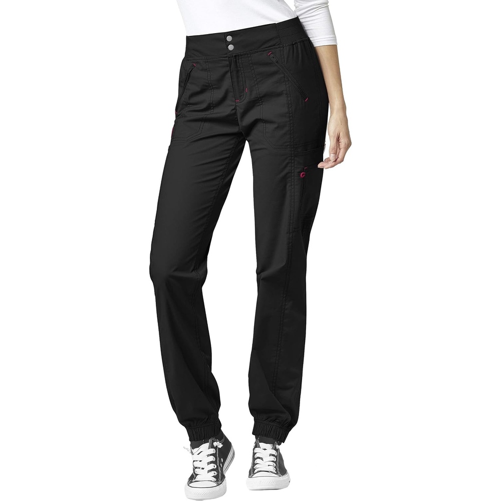 WINK Renew Women’s High Waist Slim Leg Scrub Pant(Black)