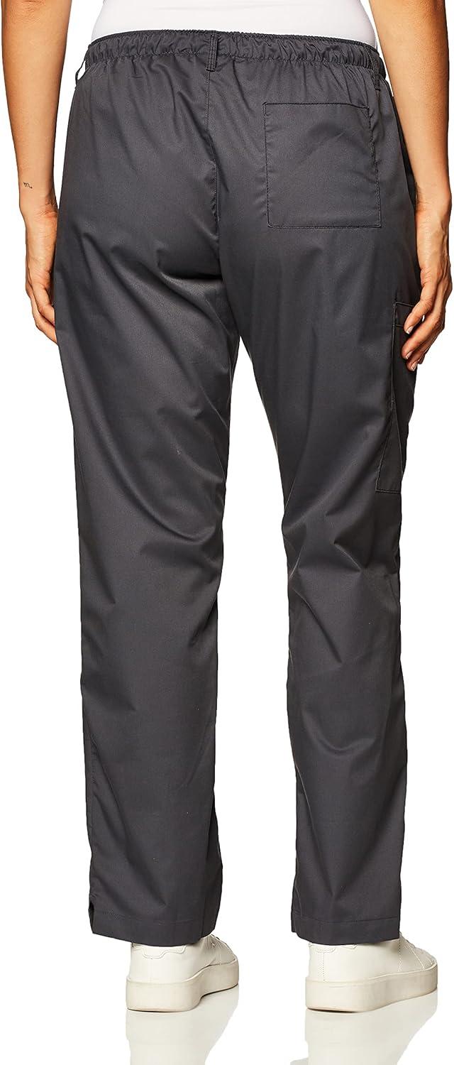 WonderWink Women’s Petite-Plus-Size Wonderwork Straight Leg Cargo Scrub Pant(Pewter)