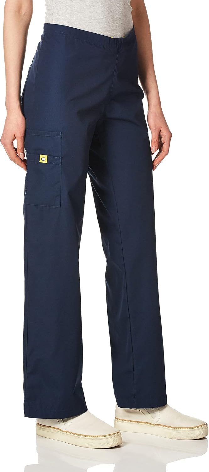 Wink Origins Sierra – Drawstring Cargo Scrub Pant, Navy, 2XS