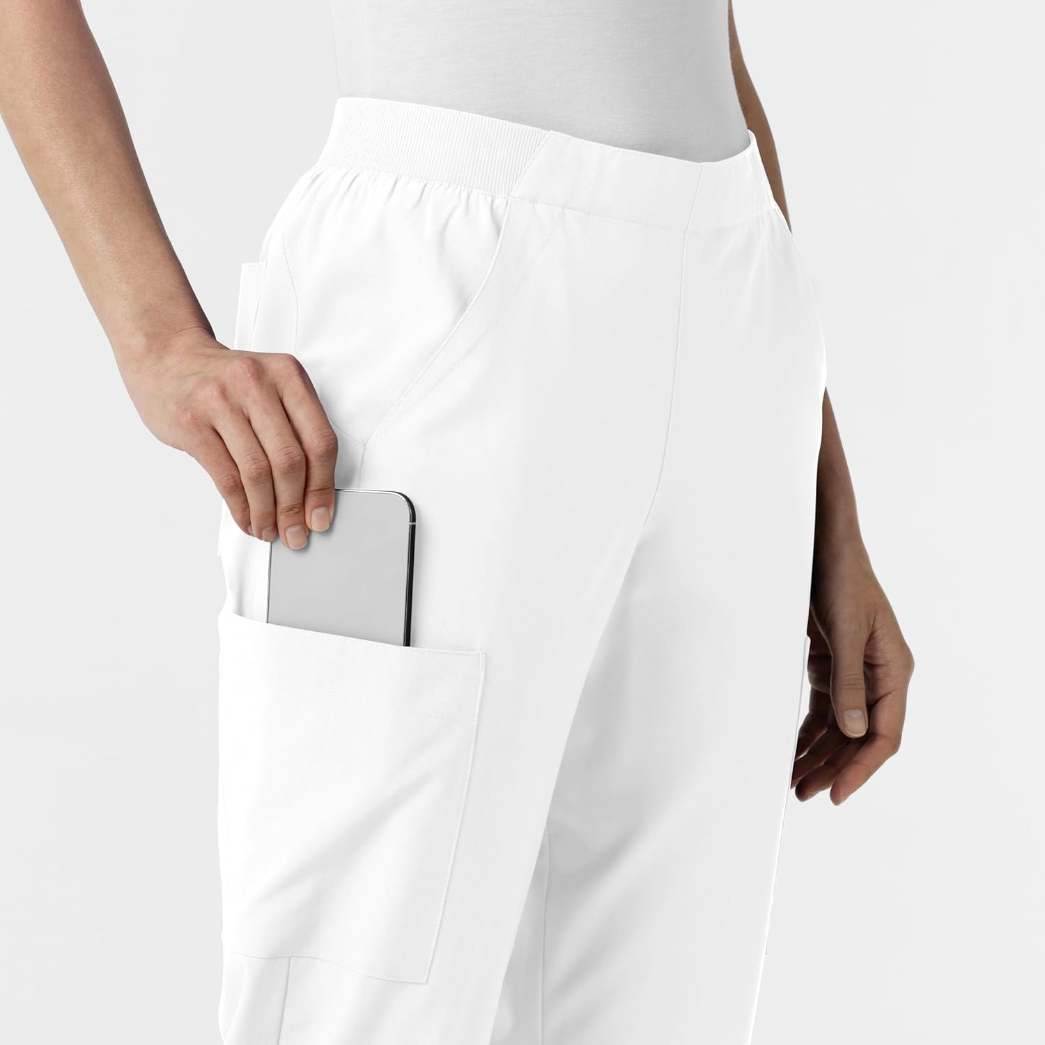 Wink Women’s Women’s Cargo Utility Scrub Pant(White)