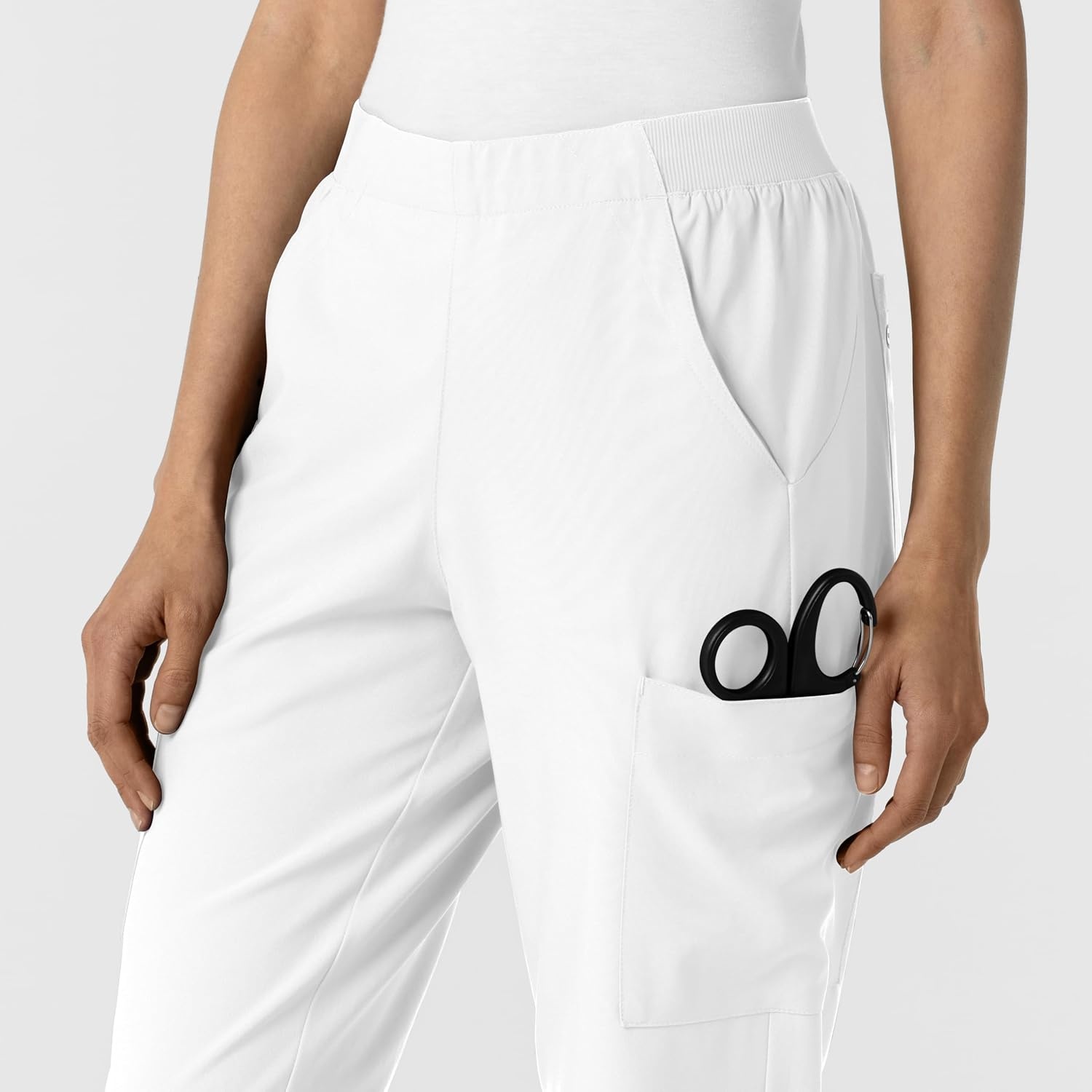 Wink Women’s Women’s Cargo Utility Scrub Pant(White)