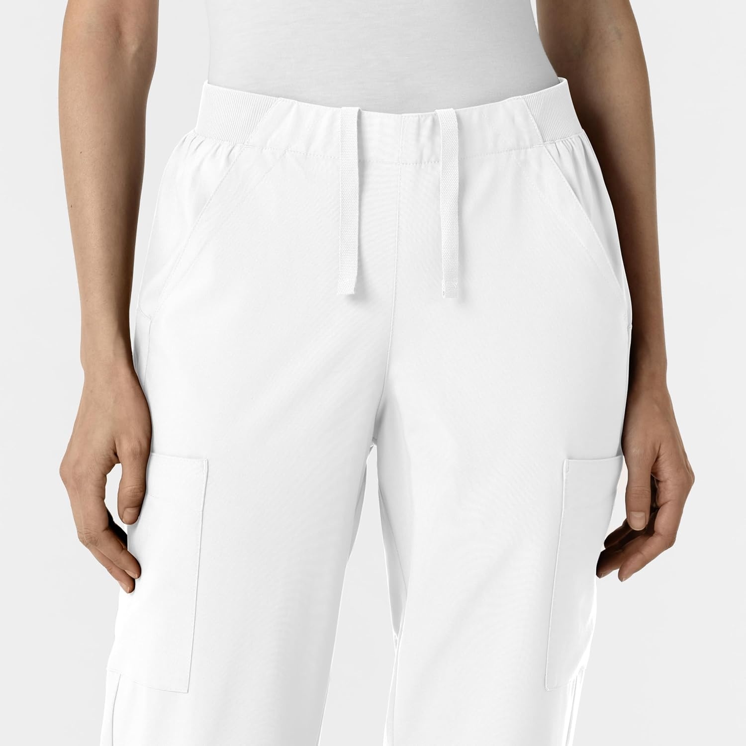 Wink Women’s Women’s Cargo Utility Scrub Pant(White)