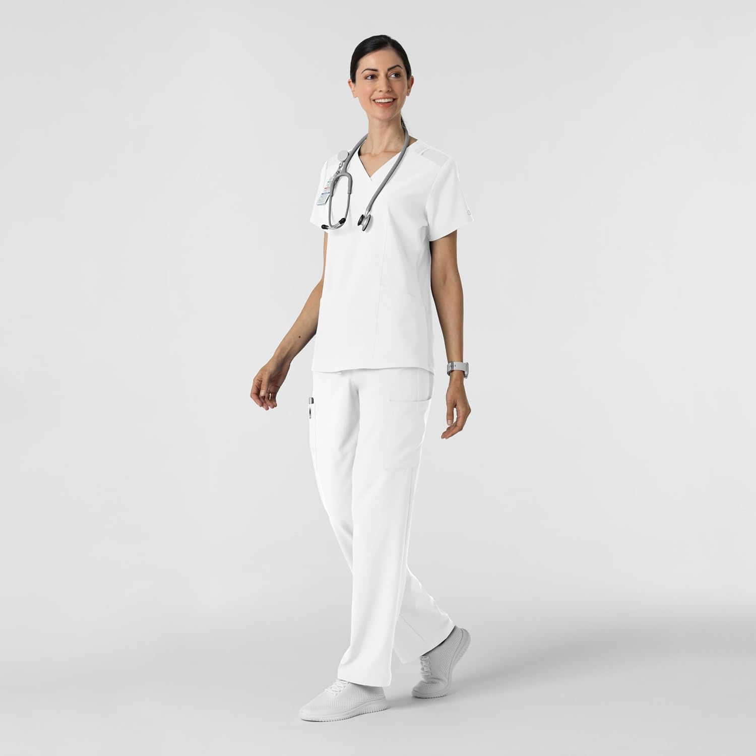 Wink Women’s Women’s Cargo Utility Scrub Pant(White)
