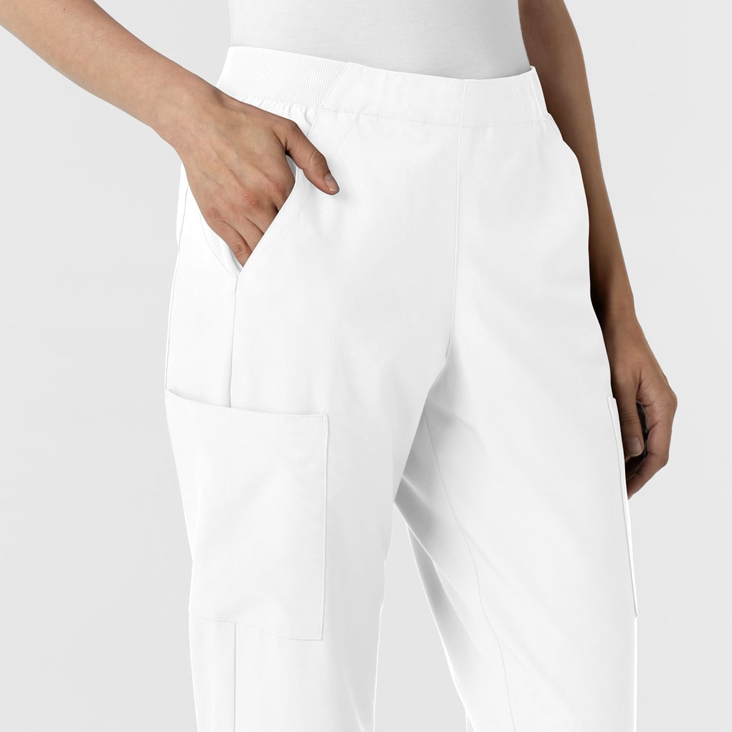 Wink Women’s Women’s Cargo Utility Scrub Pant(White)