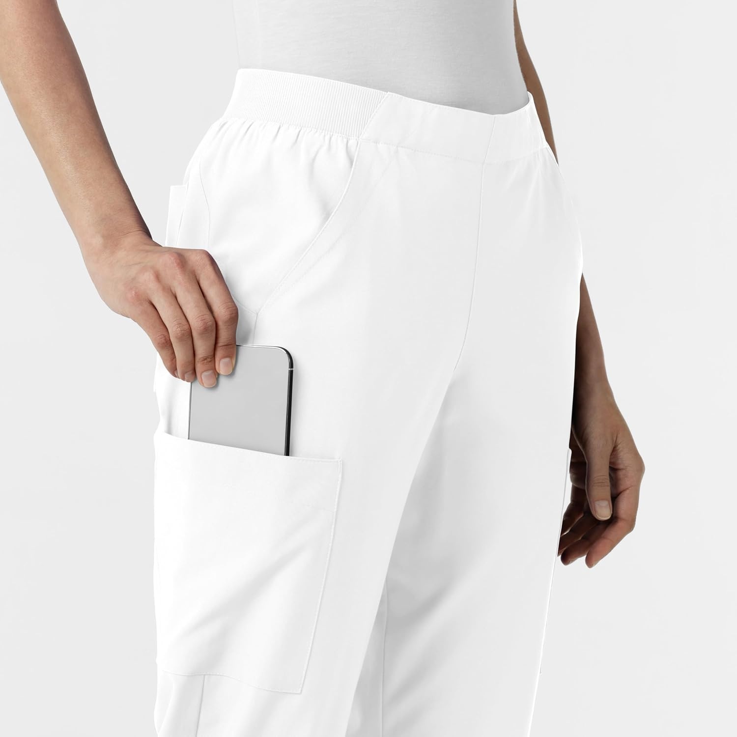 Wink Women’s Women’s Cargo Utility Scrub Pant(White)