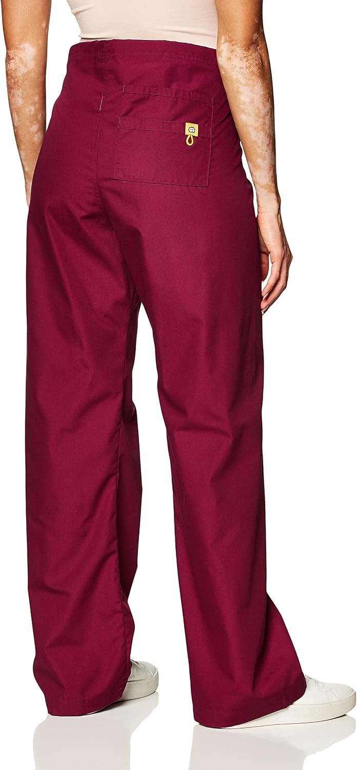 WonderWink Unisex Adult The Papa Seamless Big Medical Scrubs Pants, Wine, XX-Large US