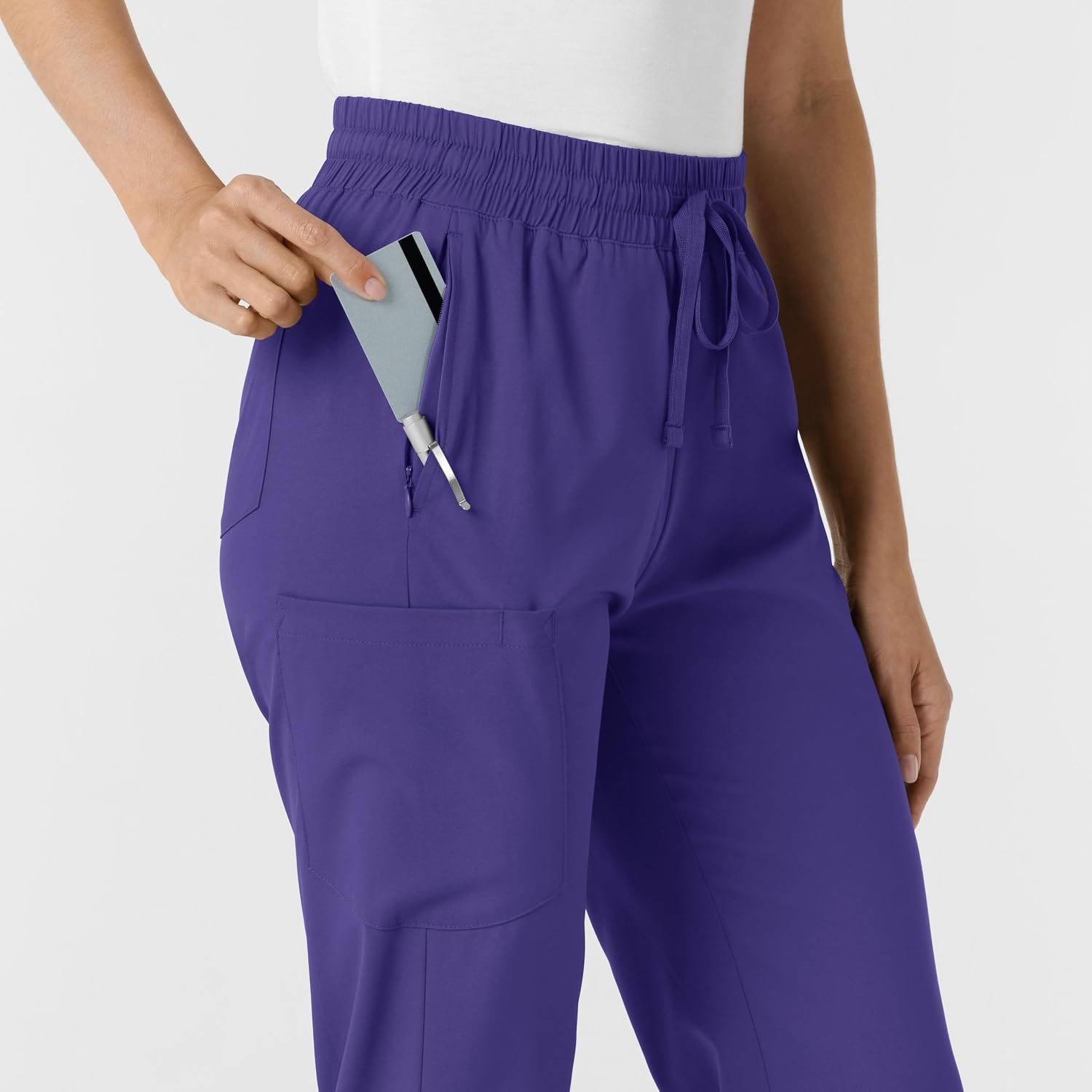 WINK Boundless Women’s Bootcut Scrub Pant | Womens Scrub Pant Teal Mid Rise(Grape)