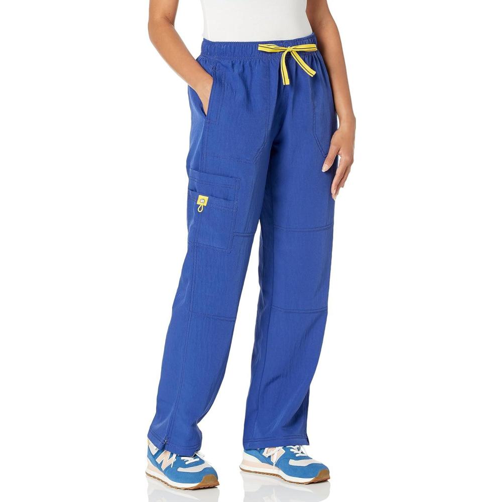 WonderWink Womens Four Stretch Cargo Scrub Pant(Caribbean Blue)
