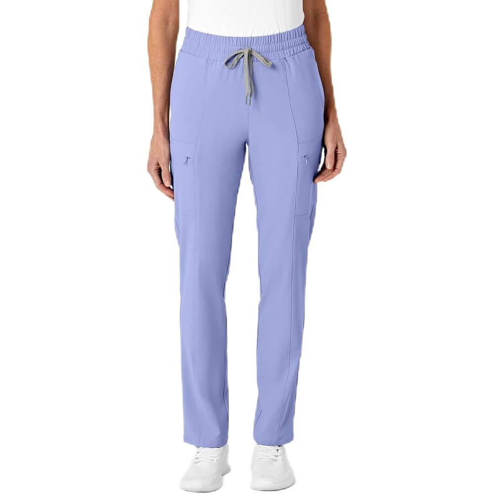 Wink Renew Women’s High Waist Slim Leg Scrub Pant(Ceil Blue)