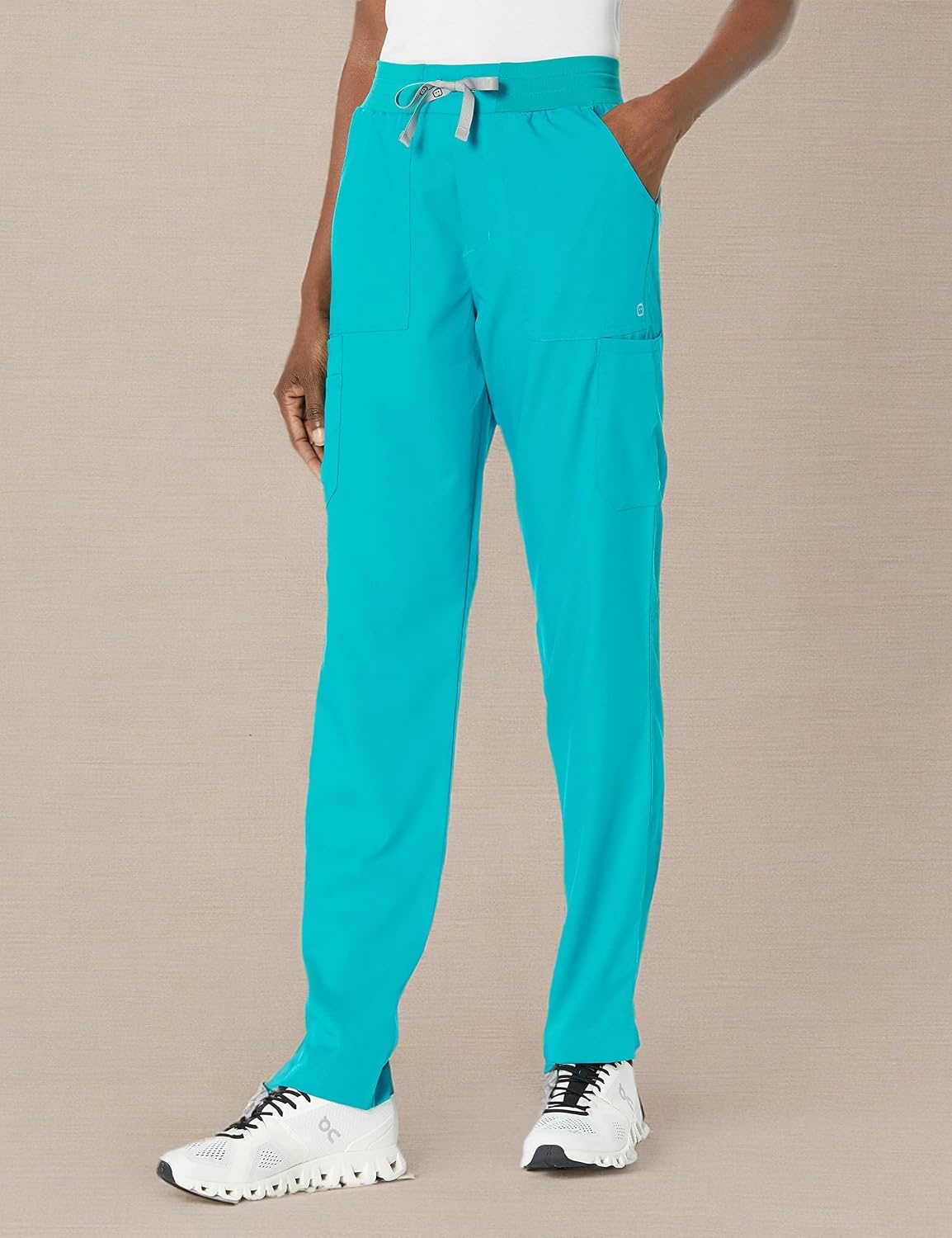 Wink PRO Women’s Slim Leg Cargo Scrub Pant(Teal Blue)