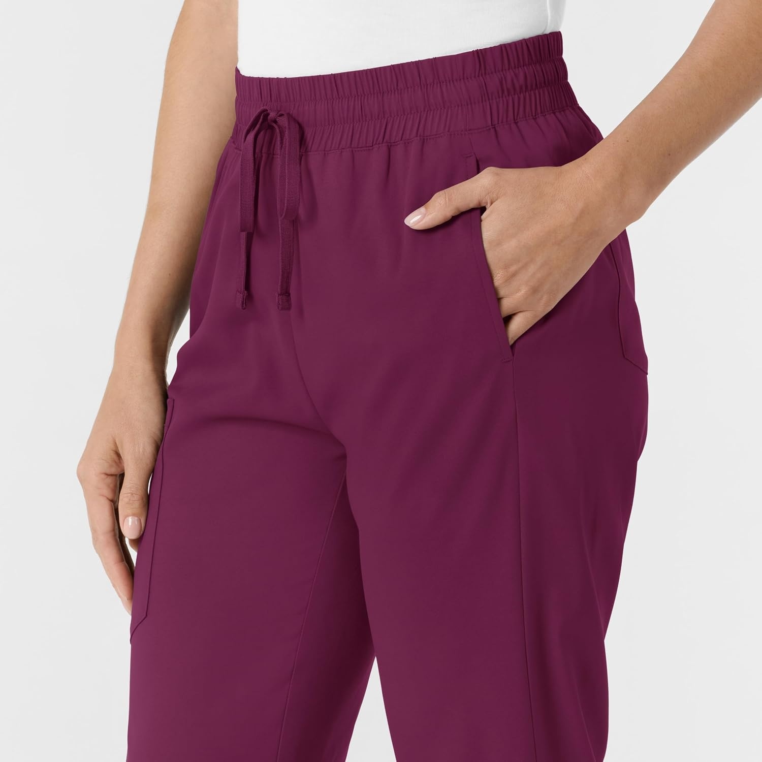 WINK Boundless Women’s Bootcut Scrub Pant | Womens Scrub Pant Teal Mid Rise(Wine)