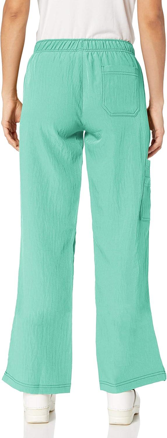 WonderWink Womens Four Stretch Cargo Scrub Pant(Aruba Blue)