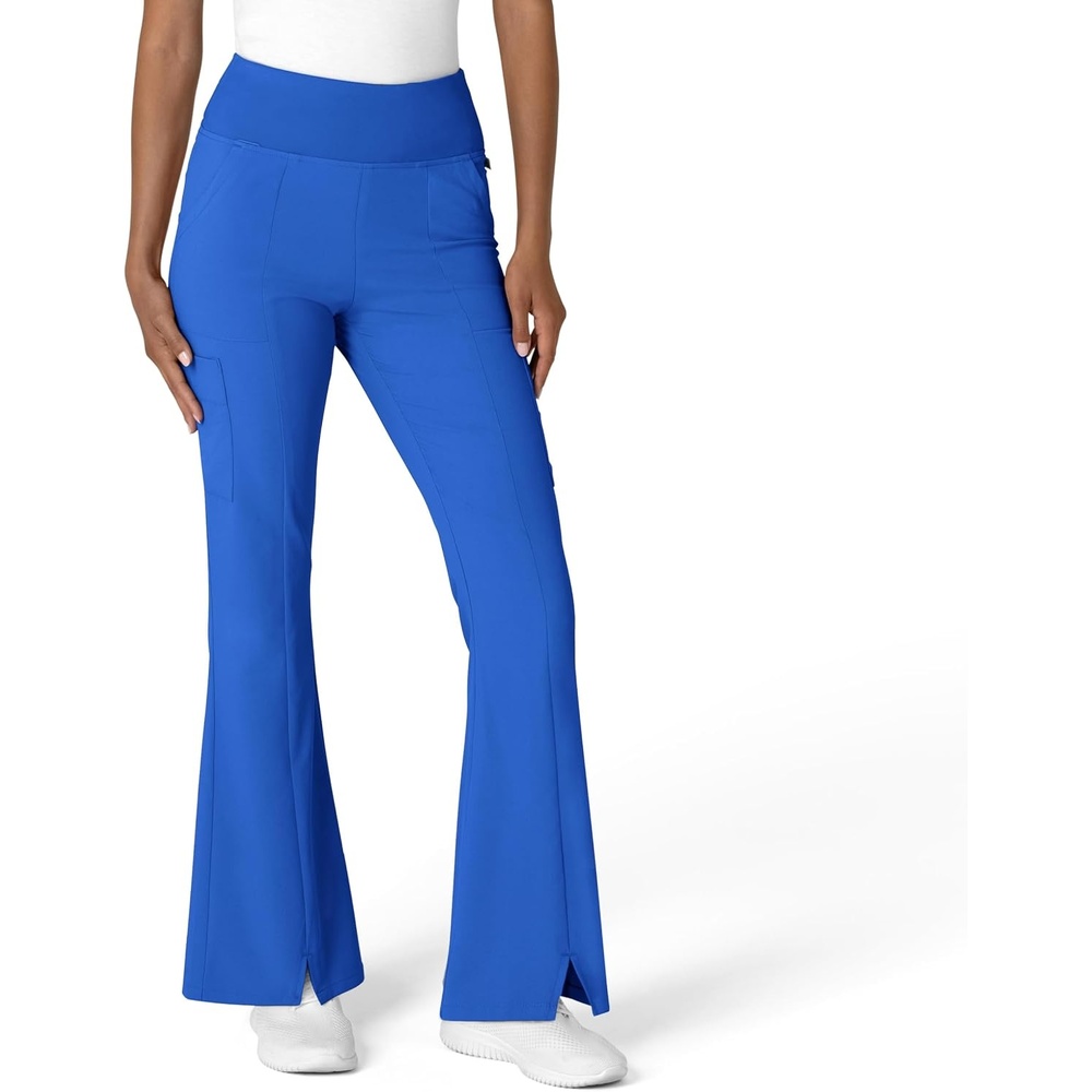 Wink Scrubs for Women, Renew, Cargo Flare Pants, with 7 Pockets(Royal)
