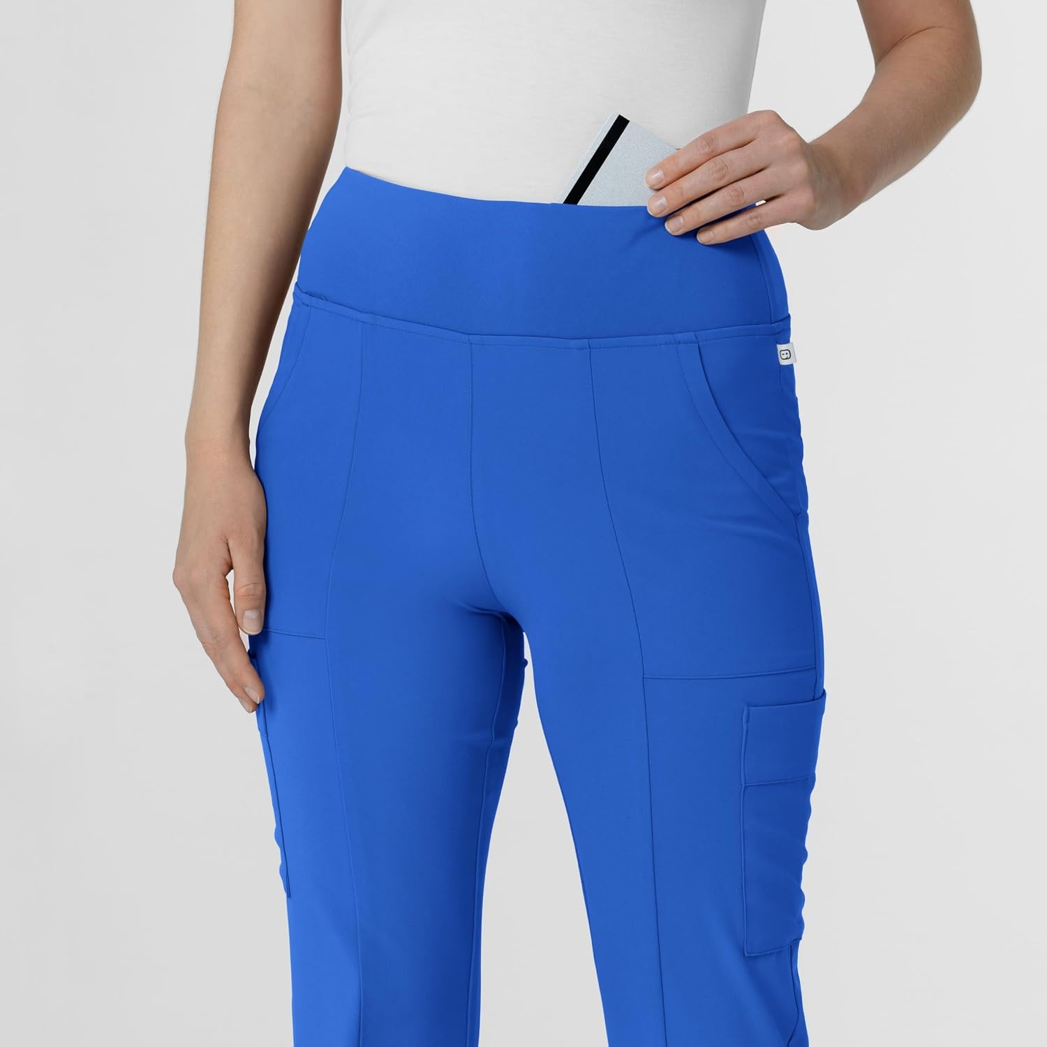 Wink Scrubs for Women, Renew, Cargo Flare Pants, with 7 Pockets(Royal)