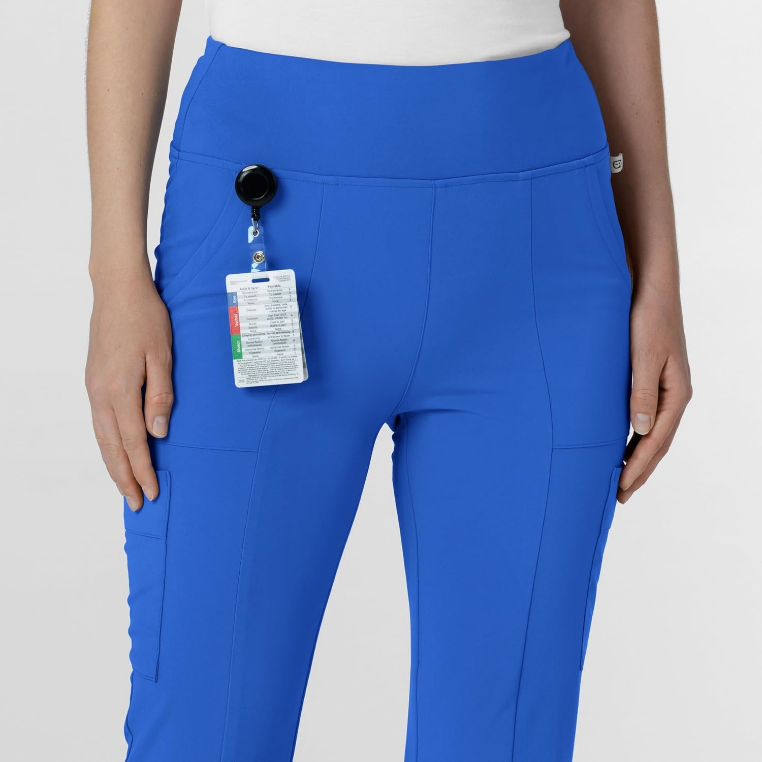 Wink Scrubs for Women, Renew, Cargo Flare Pants, with 7 Pockets(Royal)