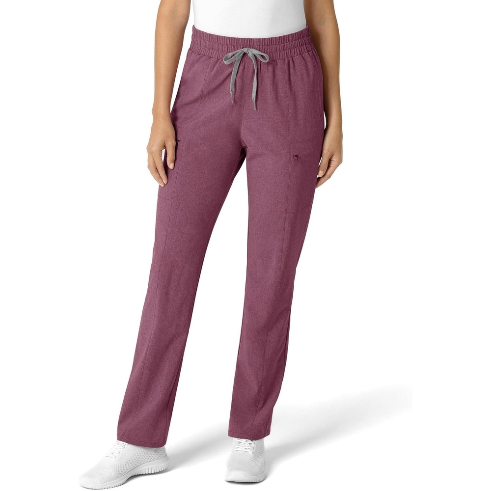 Wink Renew Women’s High Waist Slim Leg Scrub Pant(Wine Heather)