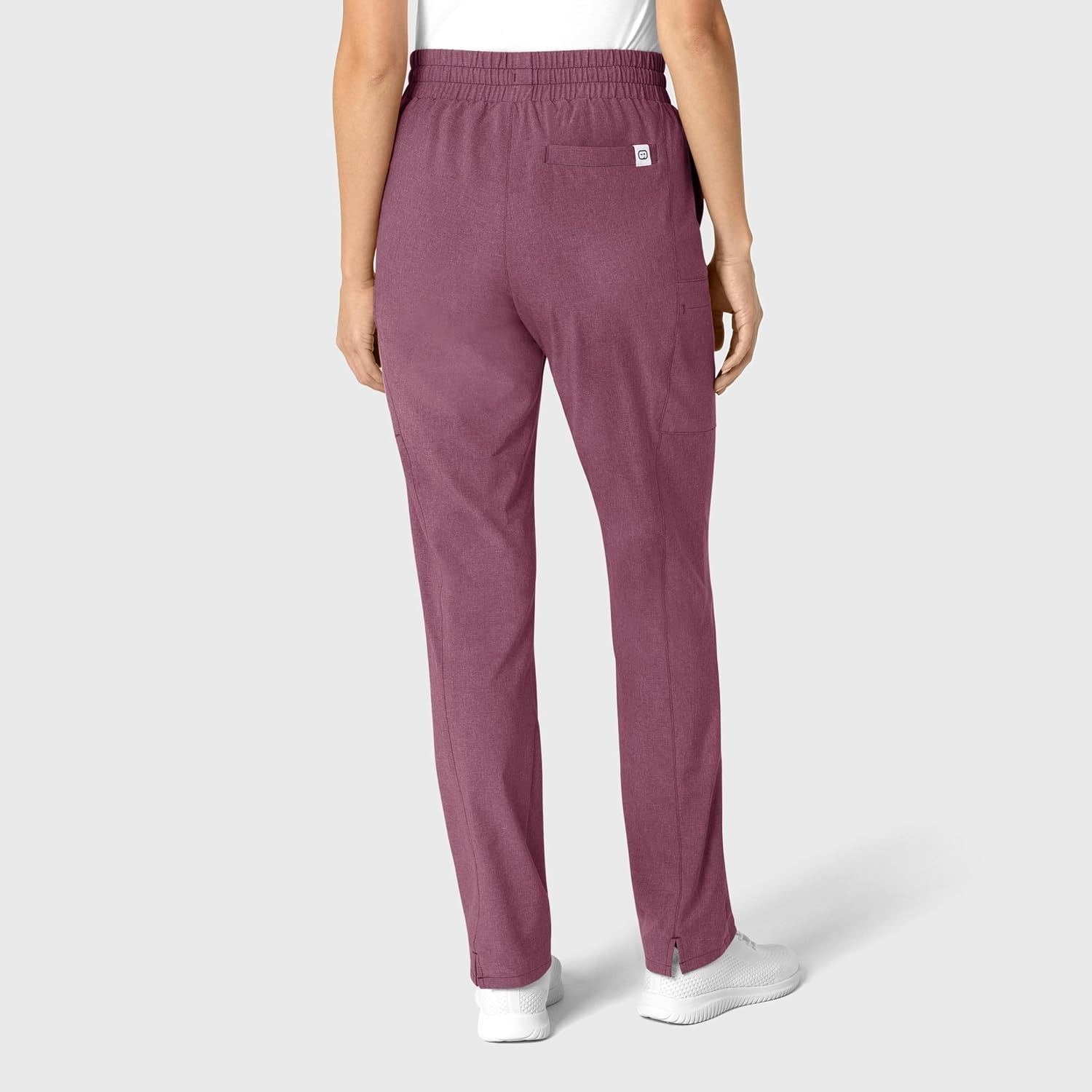 Wink Renew Women’s High Waist Slim Leg Scrub Pant(Wine Heather)