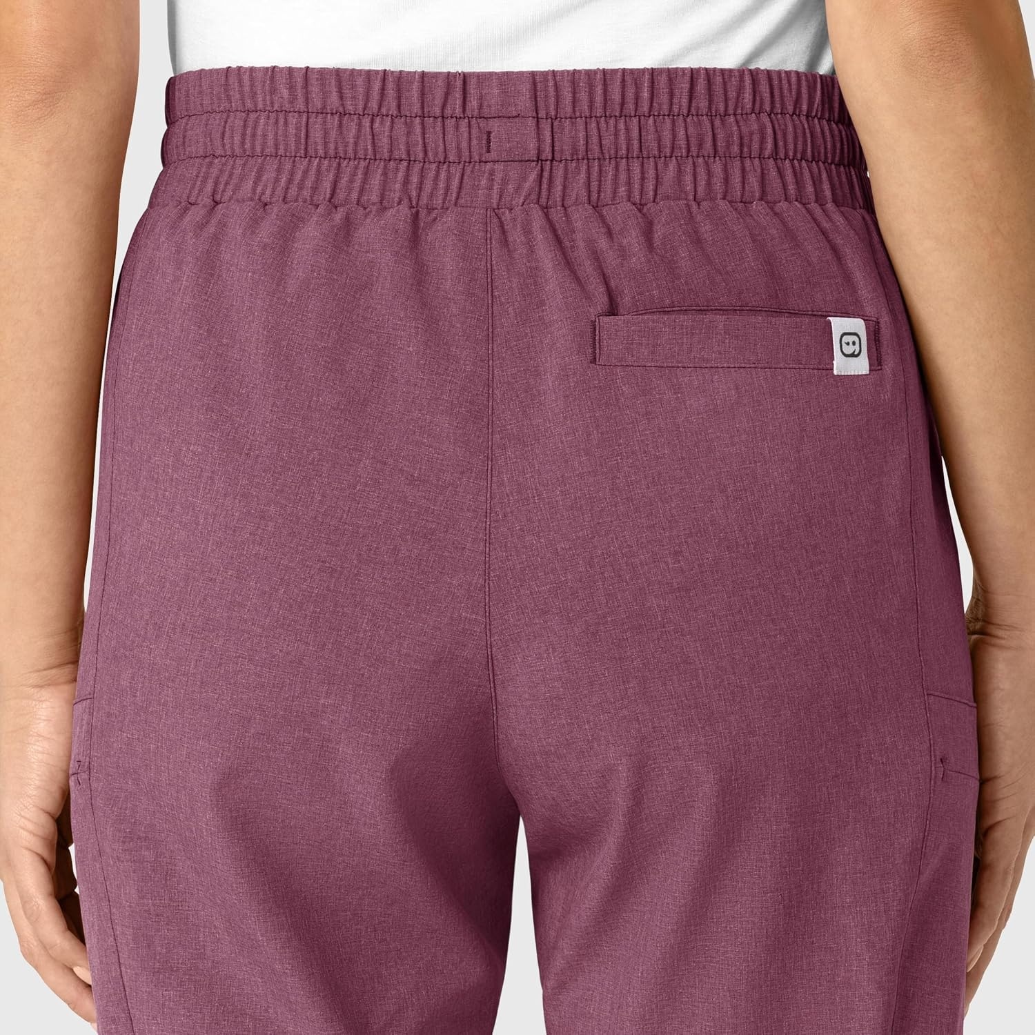 Wink Renew Women’s High Waist Slim Leg Scrub Pant(Wine Heather)