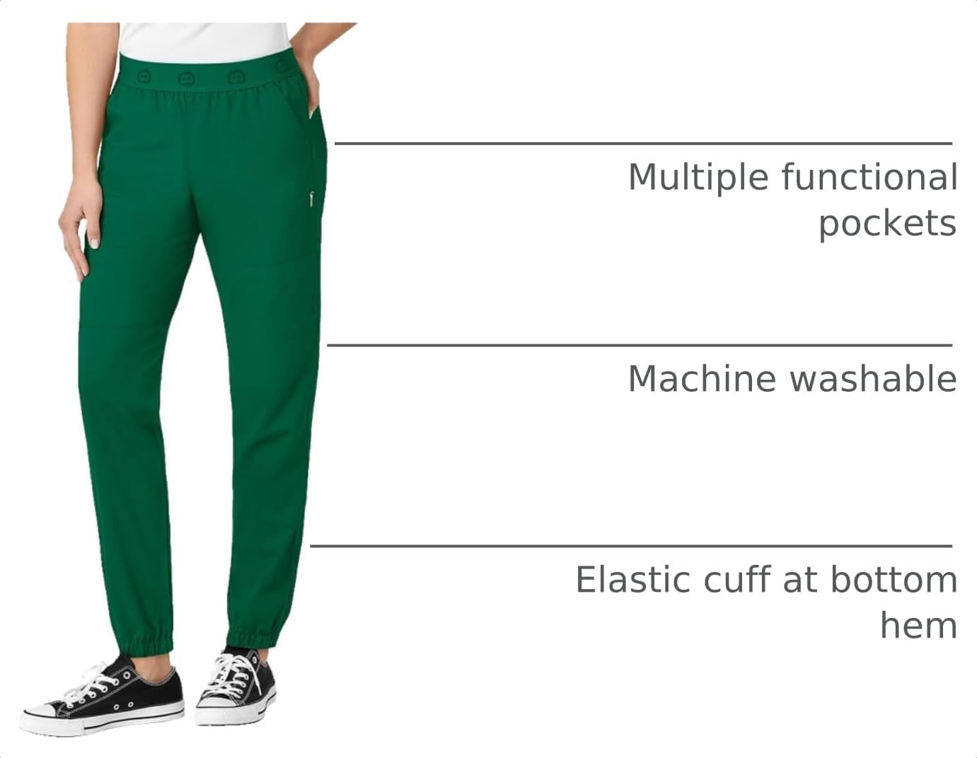 Wink PRO Women’s Slim Cargo Jogger Scrub Pant(Hunter)