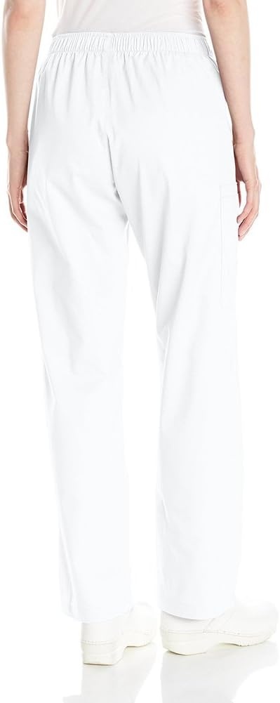 WINK Scrubs for Women, Boundless, Bootcut Pants with Drawstring and 6 Pockets(White)