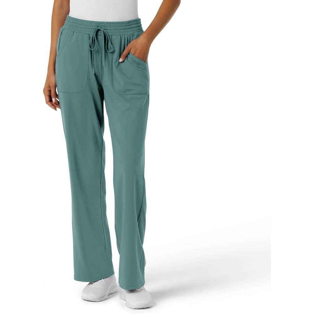 Wink Renew Knit Women’s Wide Leg Scrub Pant(Vintage Teal)