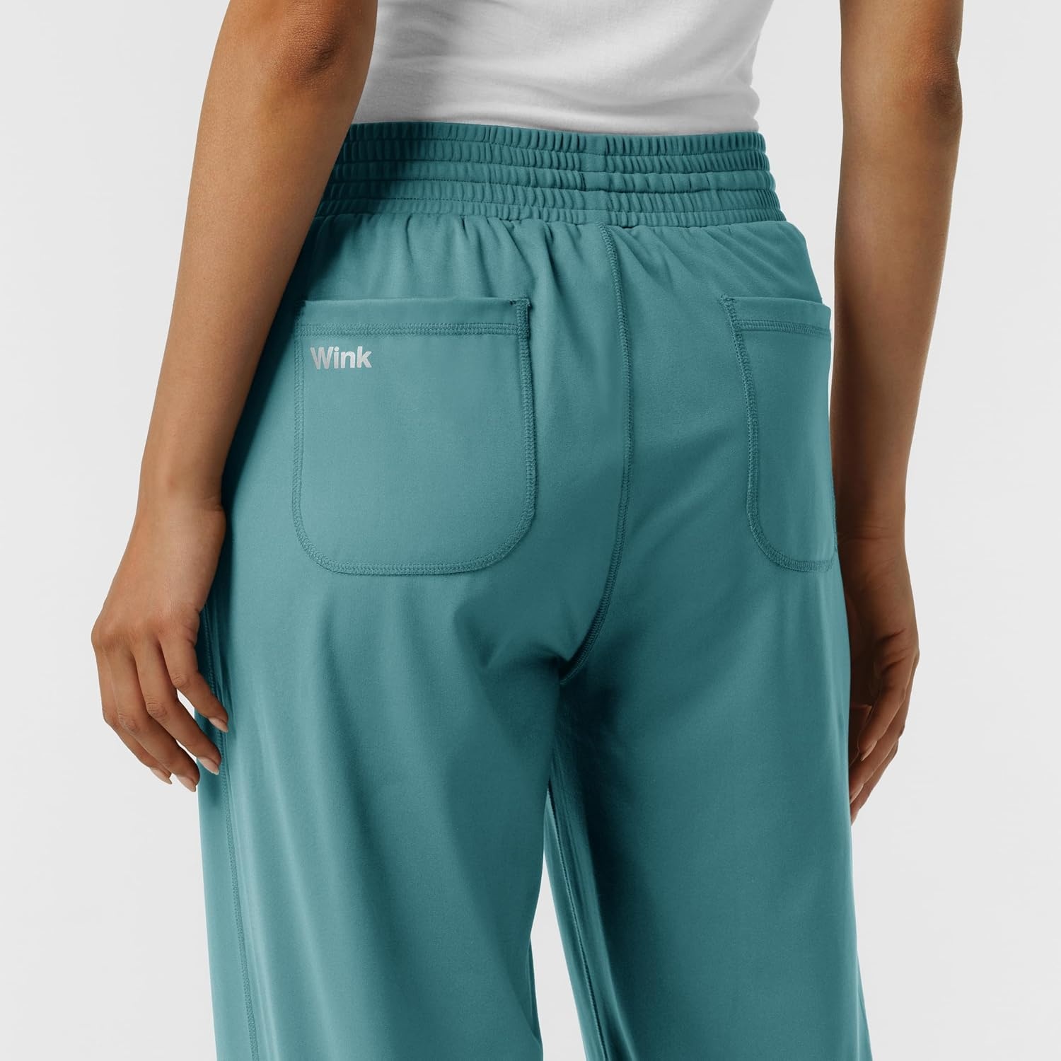 Wink Renew Knit Women’s Wide Leg Scrub Pant(Vintage Teal)