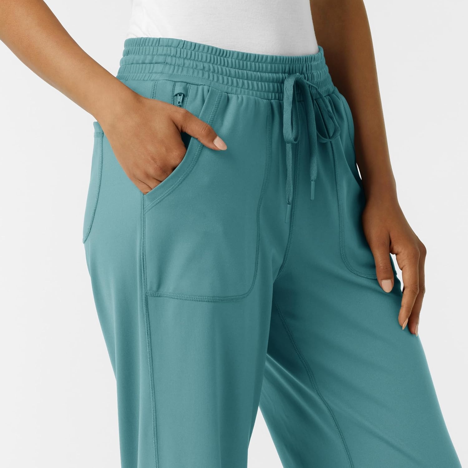 Wink Renew Knit Women’s Wide Leg Scrub Pant(Vintage Teal)