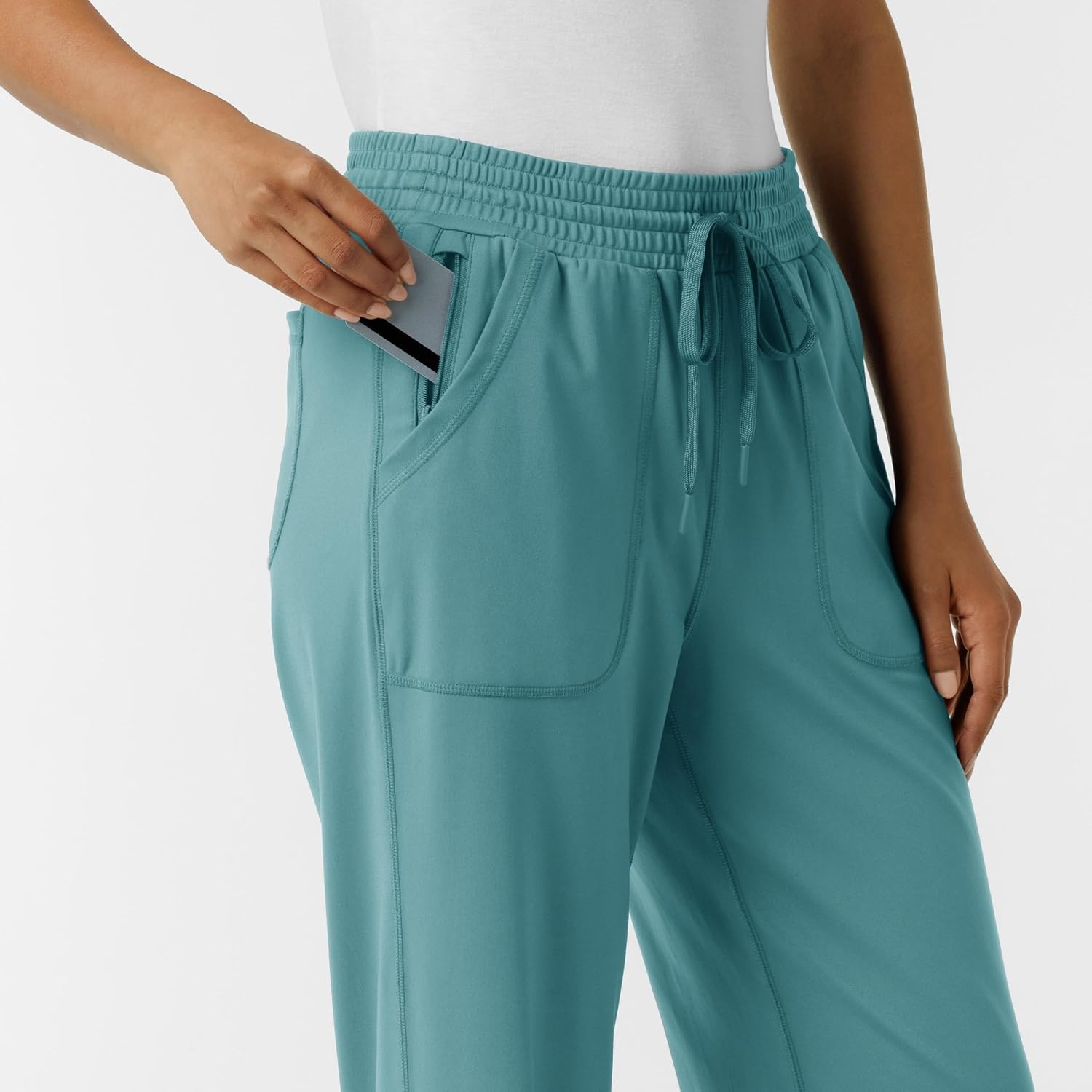 Wink Renew Knit Women’s Wide Leg Scrub Pant(Vintage Teal)