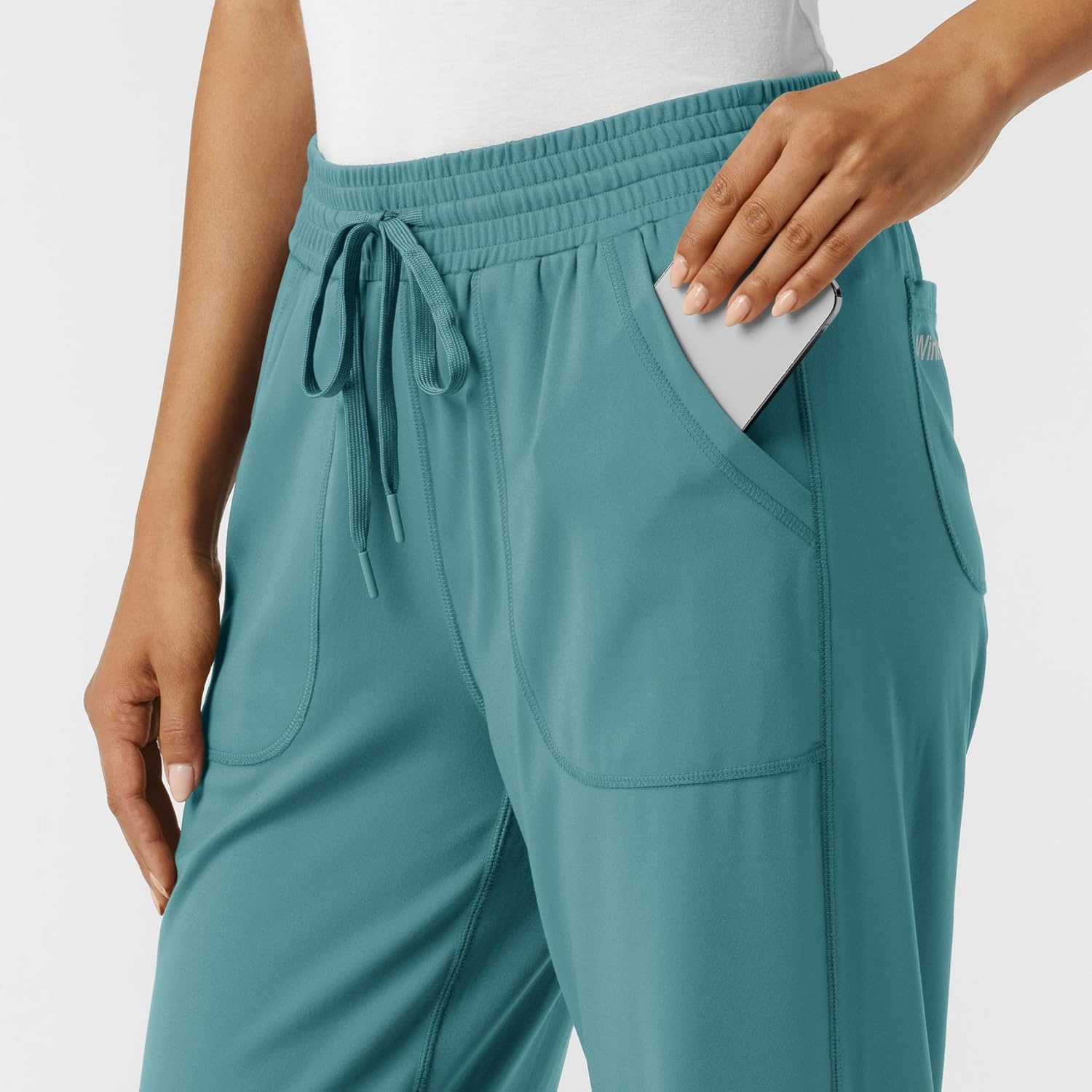 Wink Renew Knit Women’s Wide Leg Scrub Pant(Vintage Teal)
