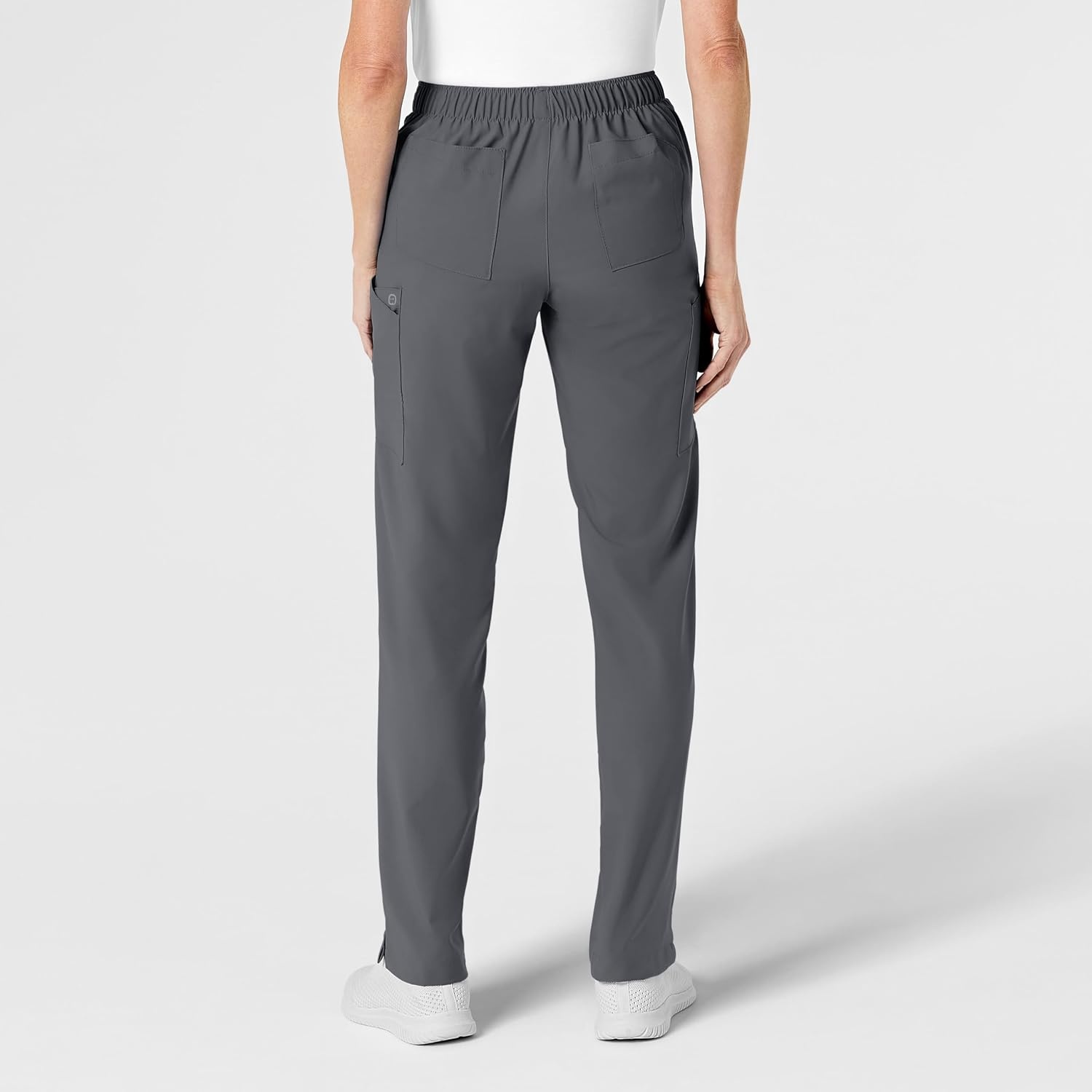 Wink W123 Women’s Flat Front Cargo Scrub Pant(Pewter)