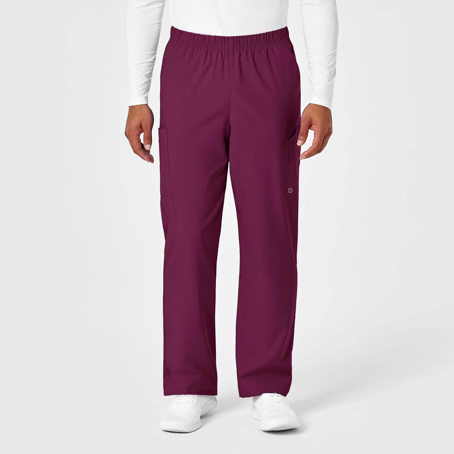 Wink W123 Unisex Multi-Cargo Scrub Pant(Wine)